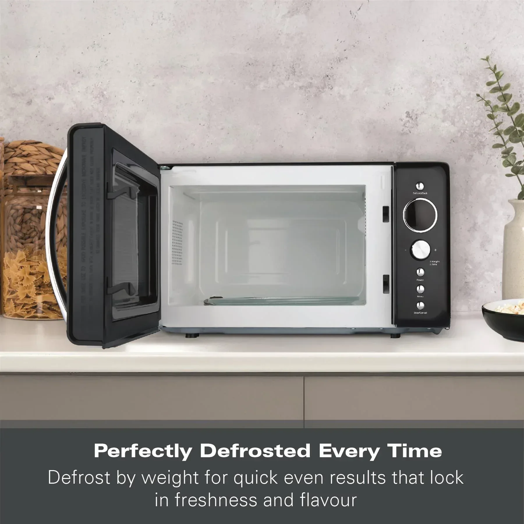 Hamilton Beach 20L Retro Black Microwave - Image 7