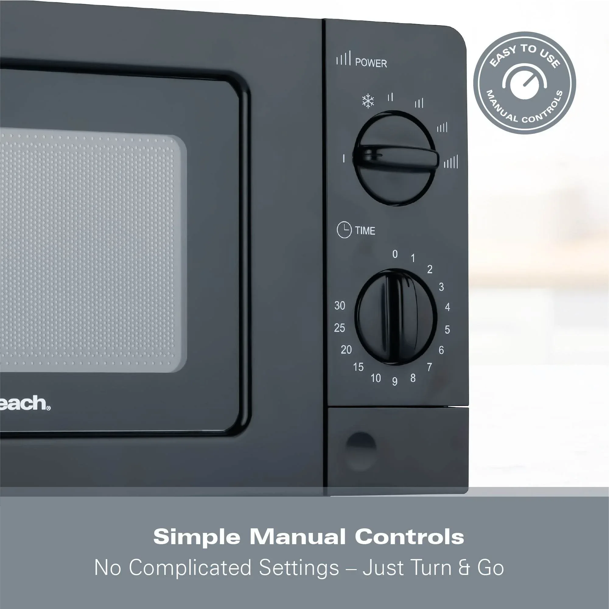 Hamilton Beach 20L Standard Microwave - Black - Image 7