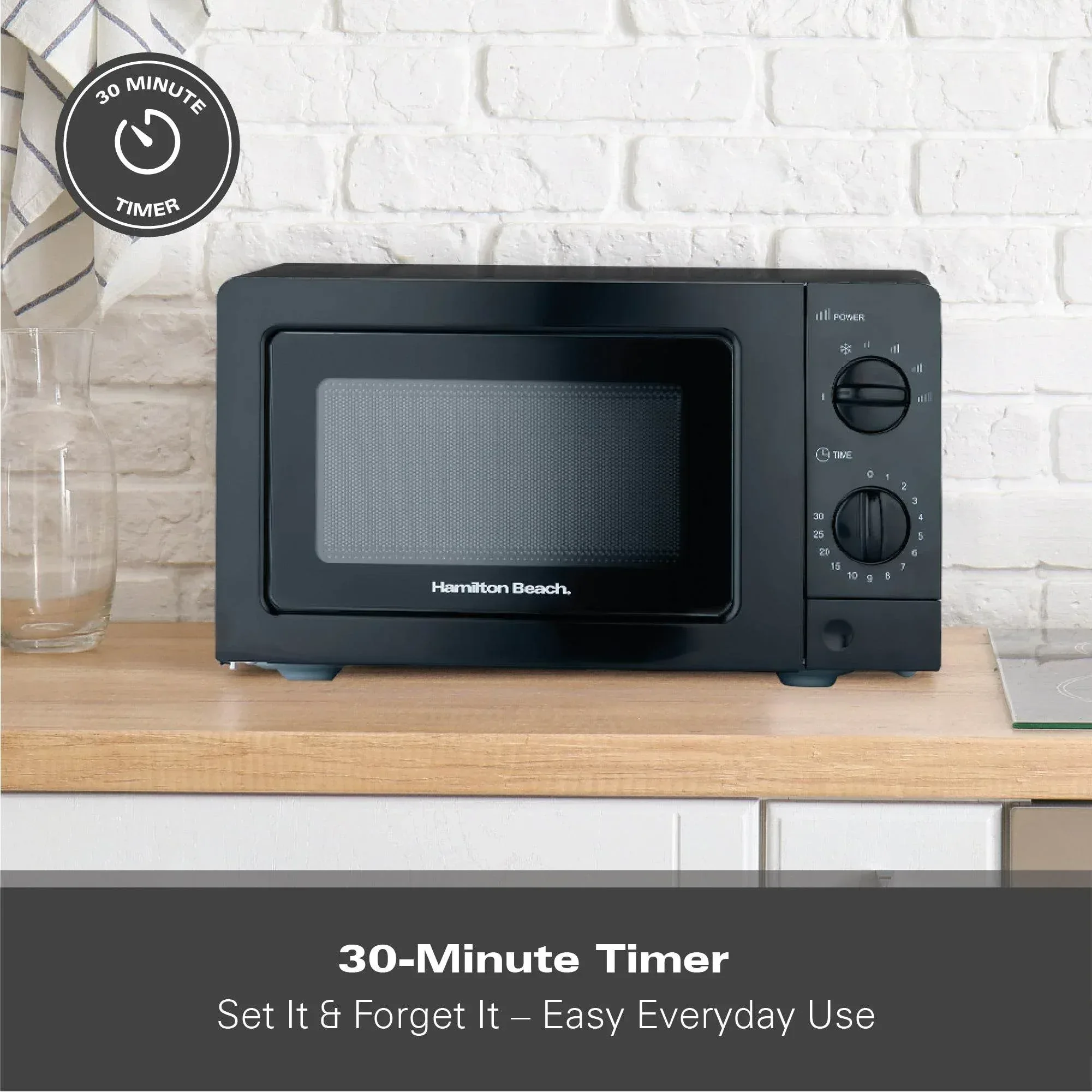 Hamilton Beach 20L Standard Microwave - Black - Image 9