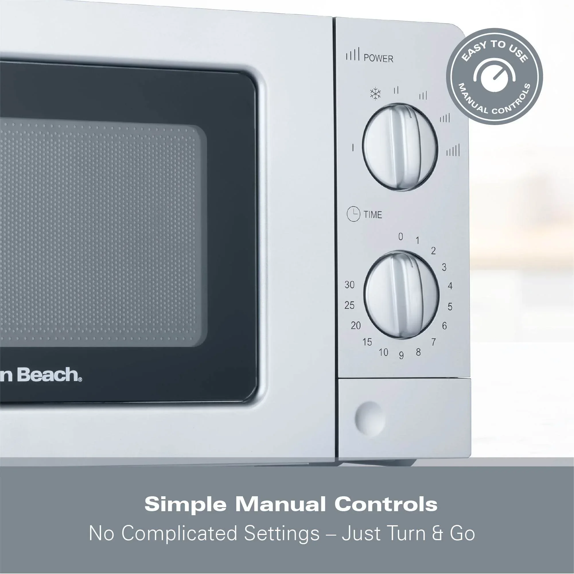 Hamilton Beach 20L Standard Microwave - Silver - Image 5