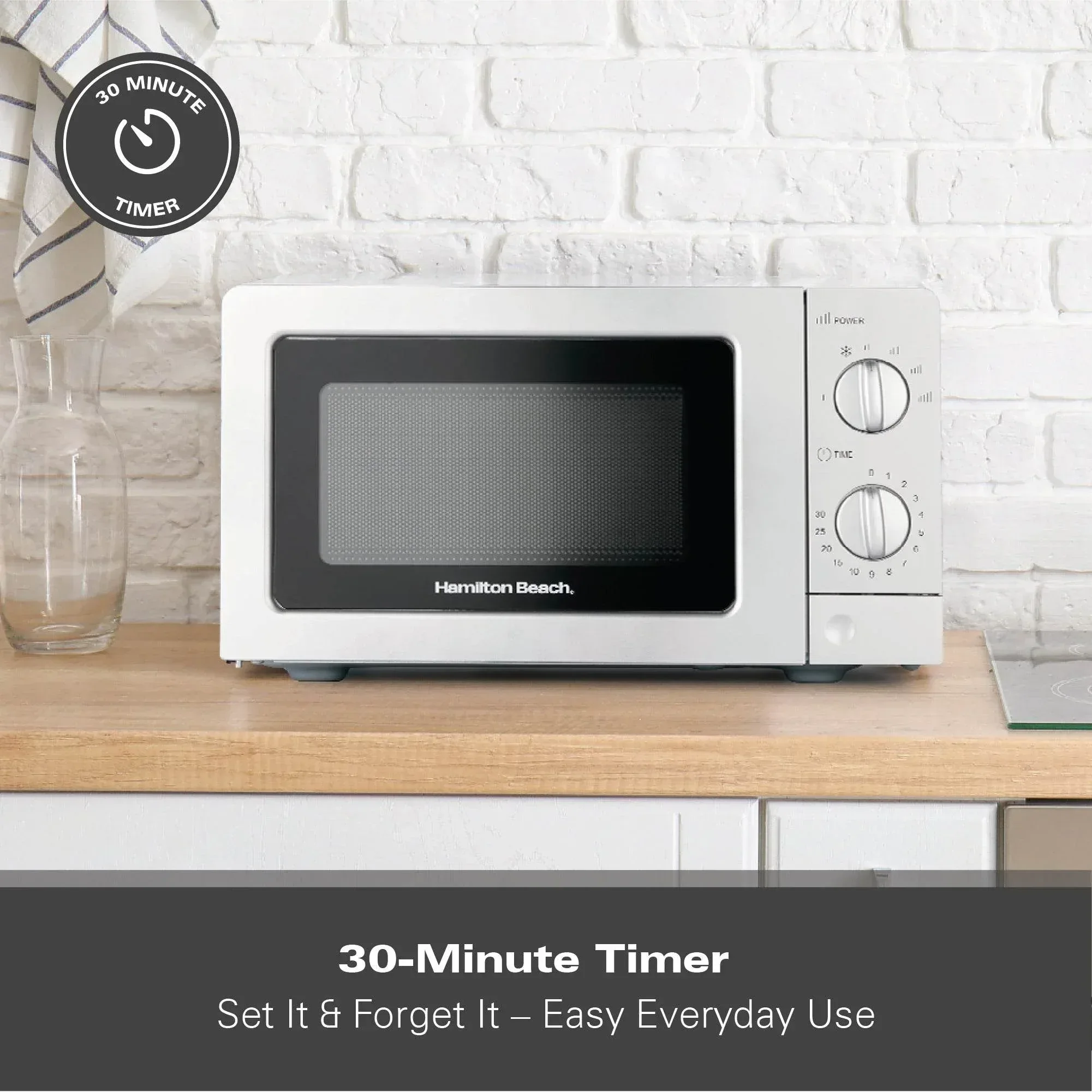 Hamilton Beach 20L Standard Microwave - Silver - Image 9