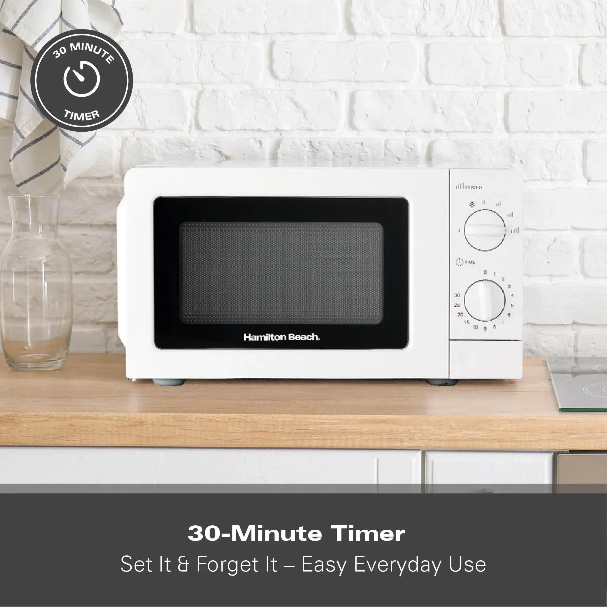 Hamilton Beach 20L Standard Microwave - White - Image 7