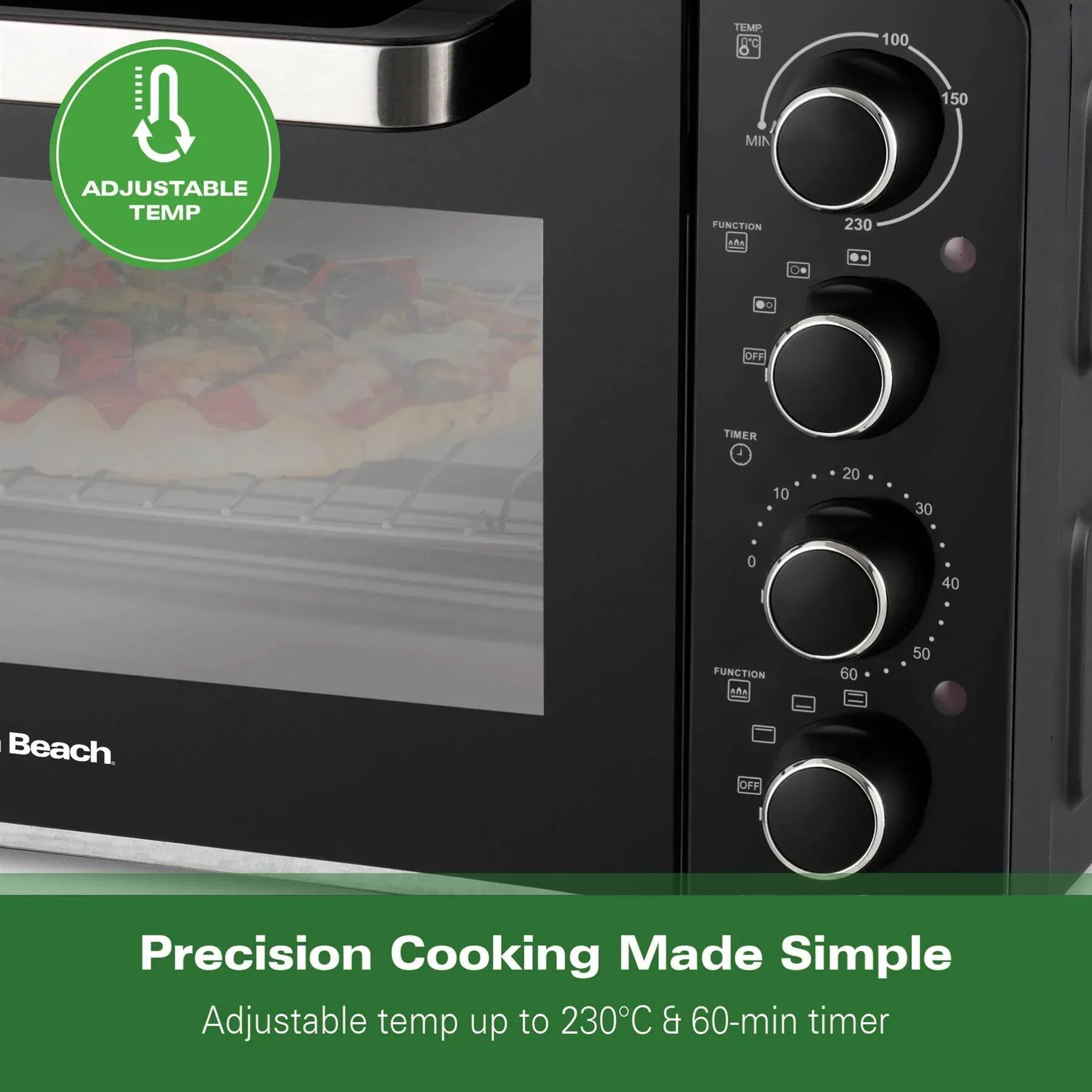 Hamilton Beach 28L Mini Oven with Double Hotplate - Image 6