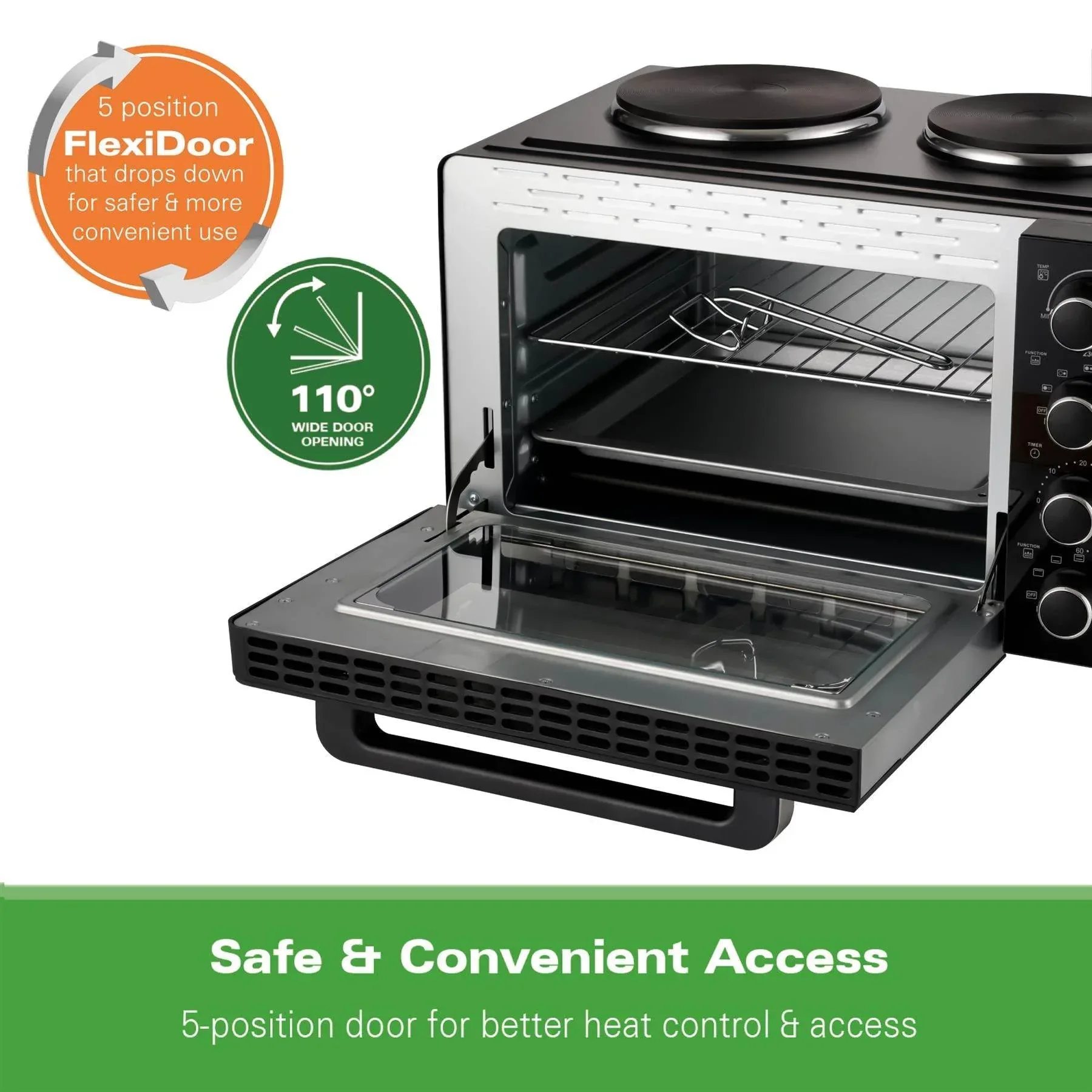 Hamilton Beach 28L Mini Oven with Double Hotplate - Image 7