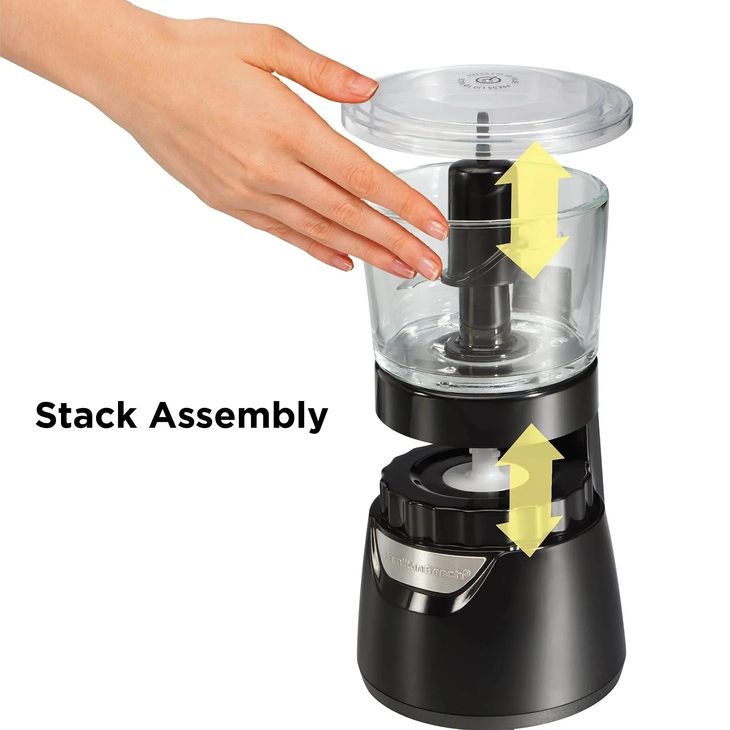 Hamilton Beach 700ml Stack & Press Glass Bowl Chopper - Image 3