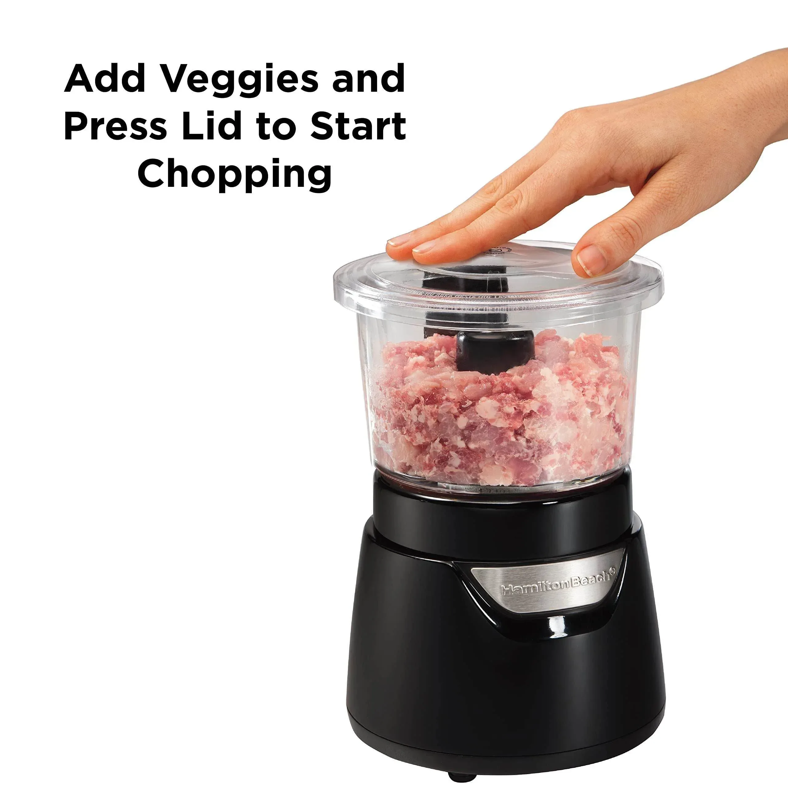 Hamilton Beach 700ml Stack & Press Glass Bowl Chopper - Image 4