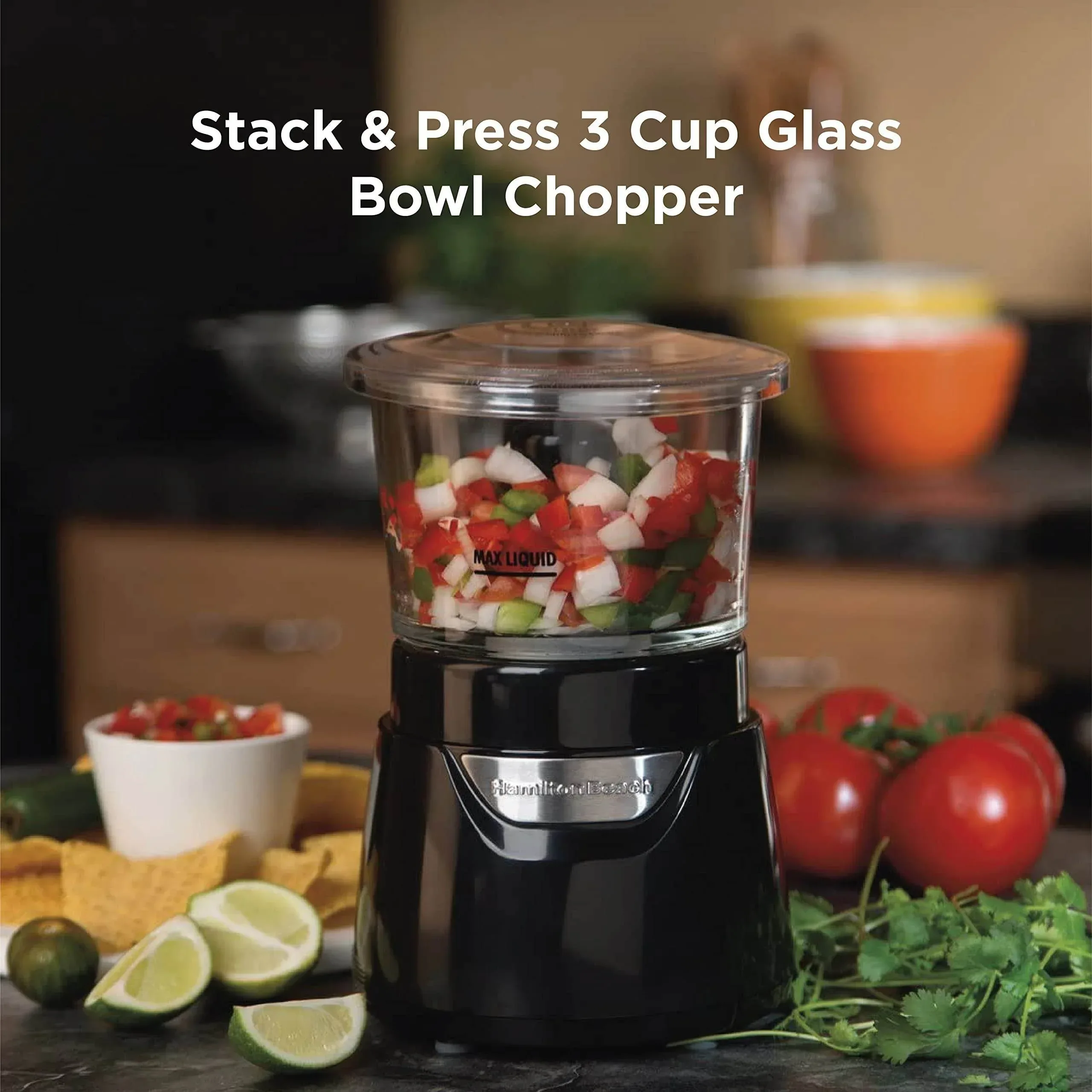 Hamilton Beach 700ml Stack & Press Glass Bowl Chopper - Image 6