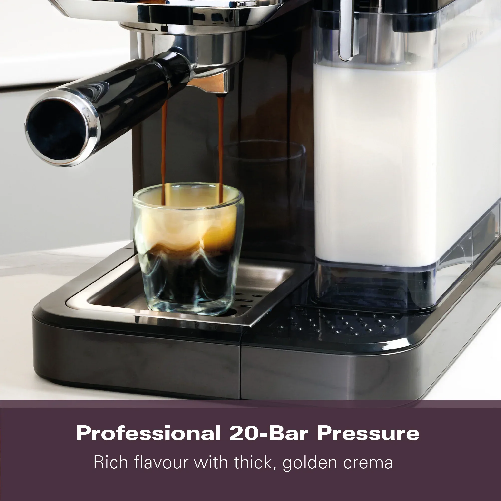 Hamilton Beach BaristaPro+ Touch 8-in-1 Espresso Machine Black - Image 15