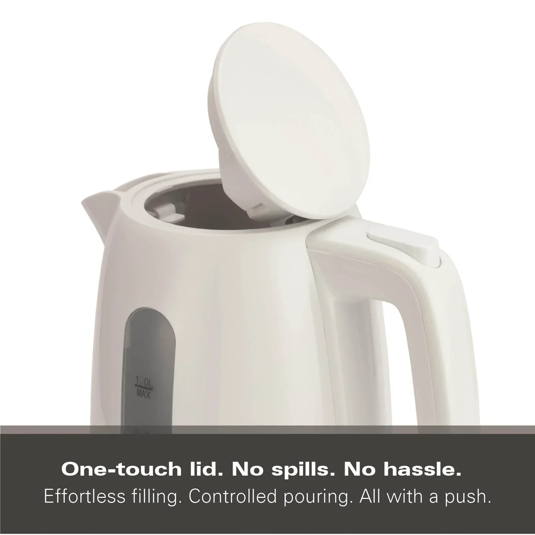 Hamilton Beach Compact 1L Kettle - White - Image 4