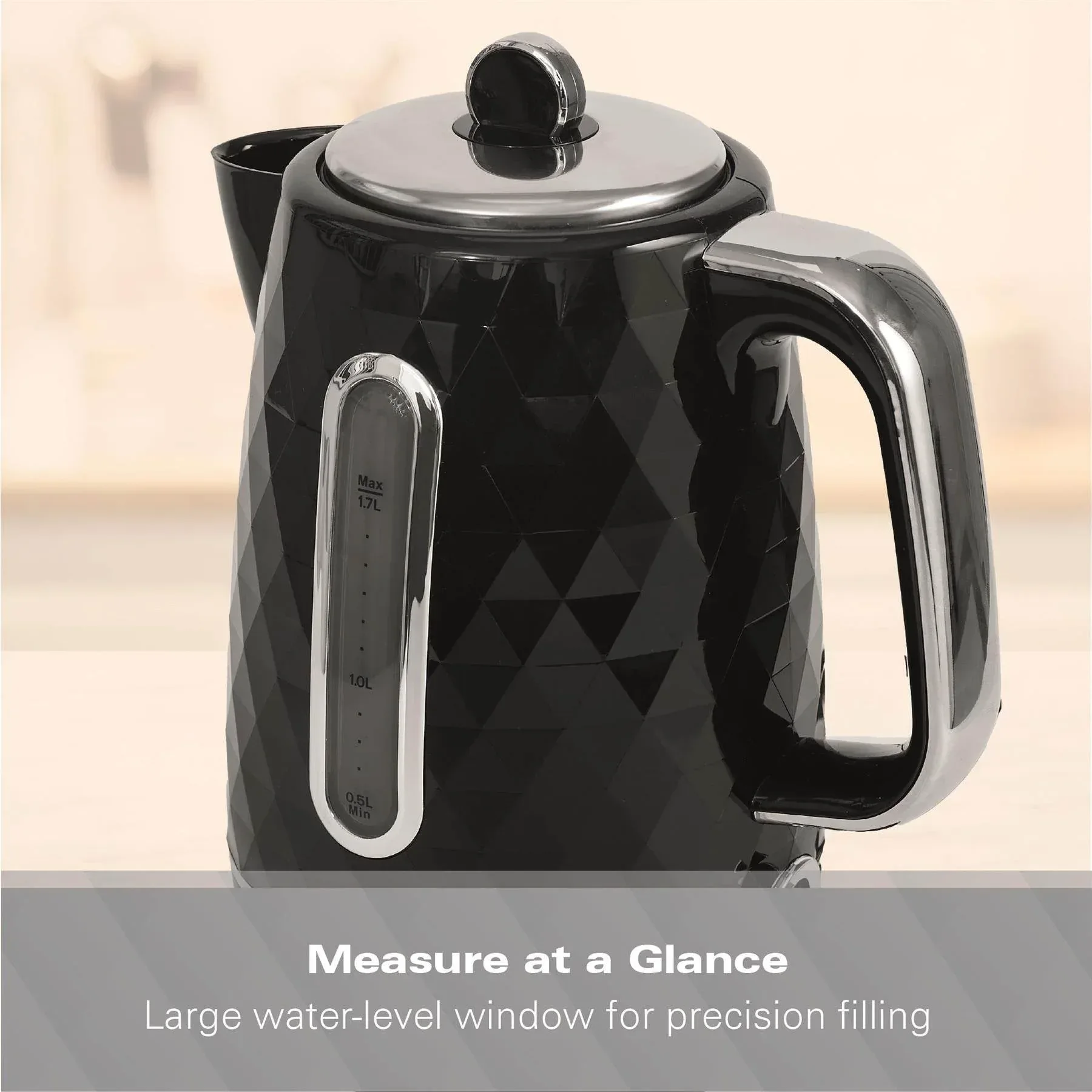 Hamilton Beach Diamond 1.7L Kettle - Black - Image 7