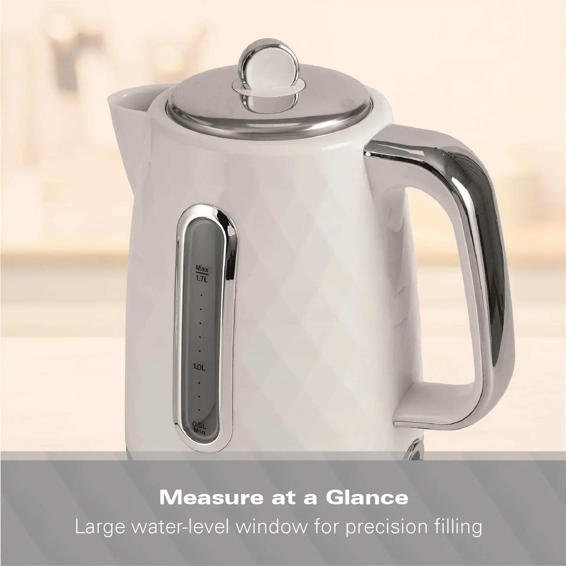 Hamilton Beach Diamond 1.7L Kettle - White - Image 7