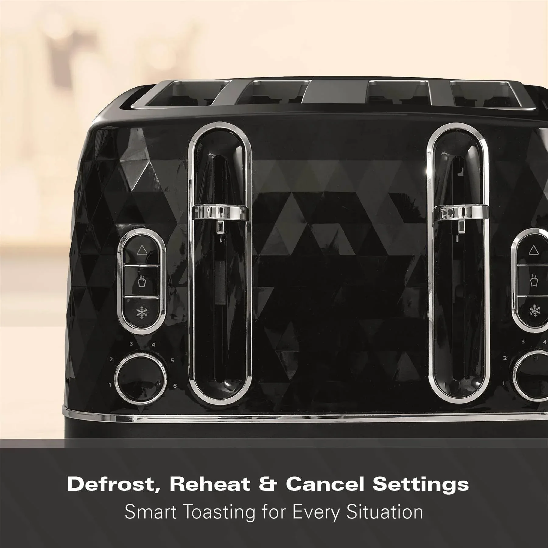 Hamilton Beach Diamond 4 Slice Toaster - Black - Image 6