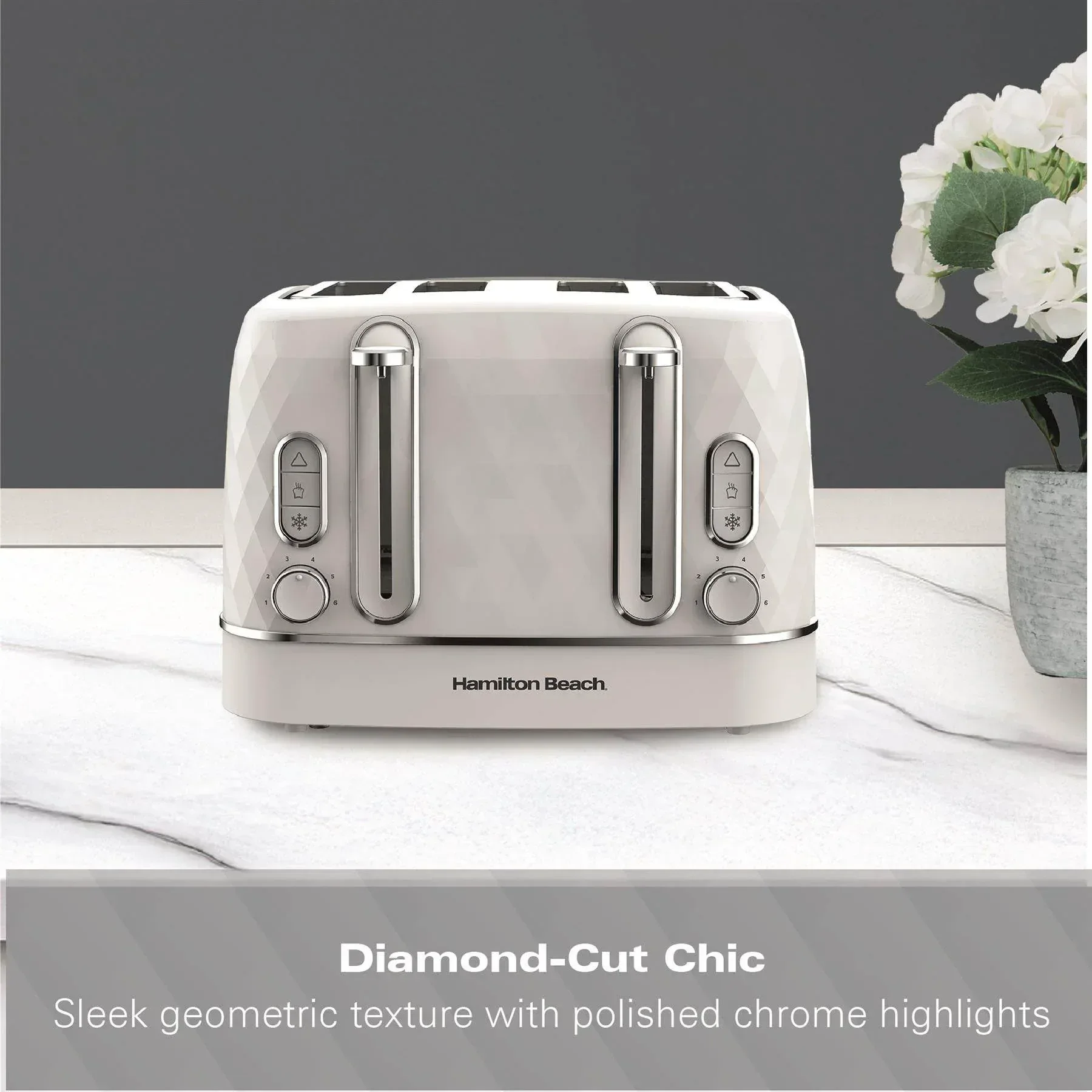 Hamilton Beach Diamond 4 Slice Toaster - White - Image 9