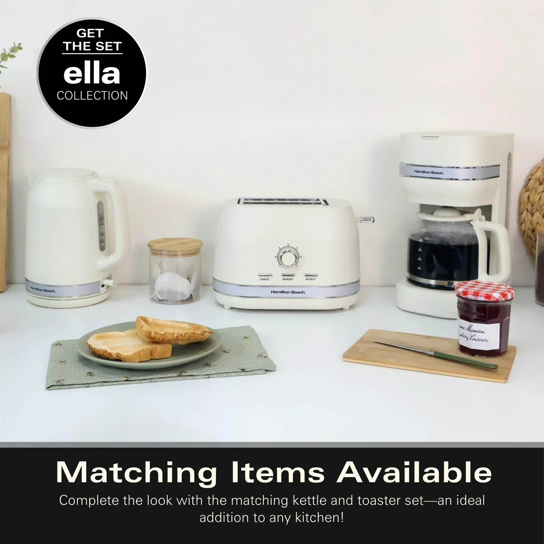 Hamilton Beach Ella 1.5L Filter Coffee Machine - Matte Latte - Image 9