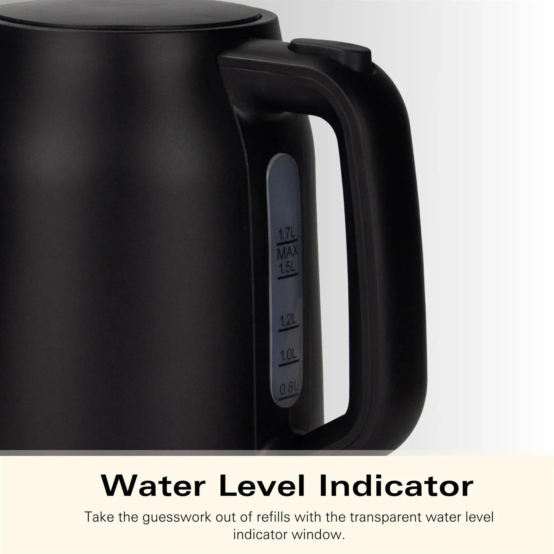 Hamilton Beach Ella 1.7L Kettle - Matte Black - Image 6