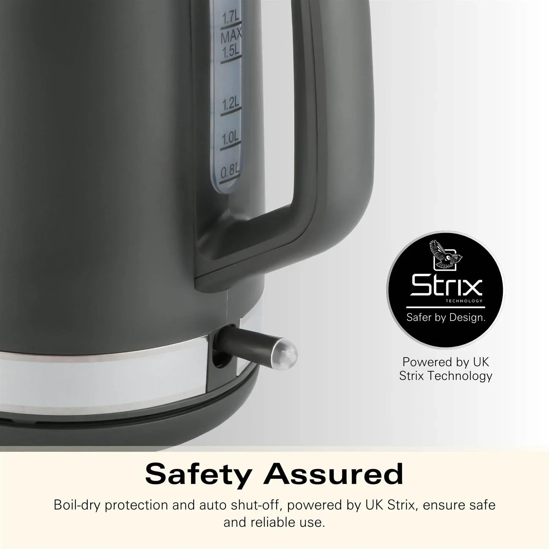 Hamilton Beach Ella 1.7L Kettle - Matte Charcoal - Image 7