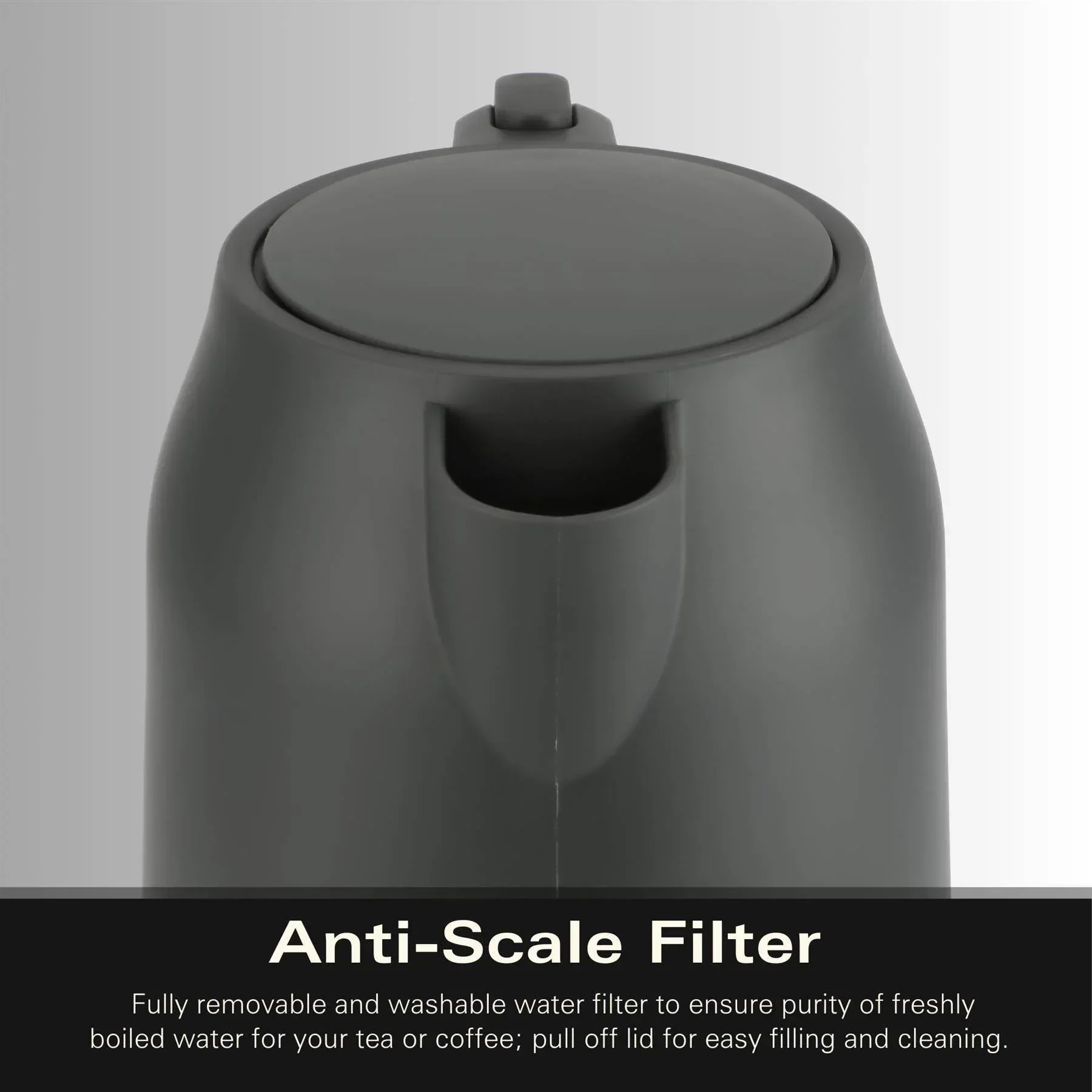 Hamilton Beach Ella 1.7L Kettle - Matte Charcoal - Image 8