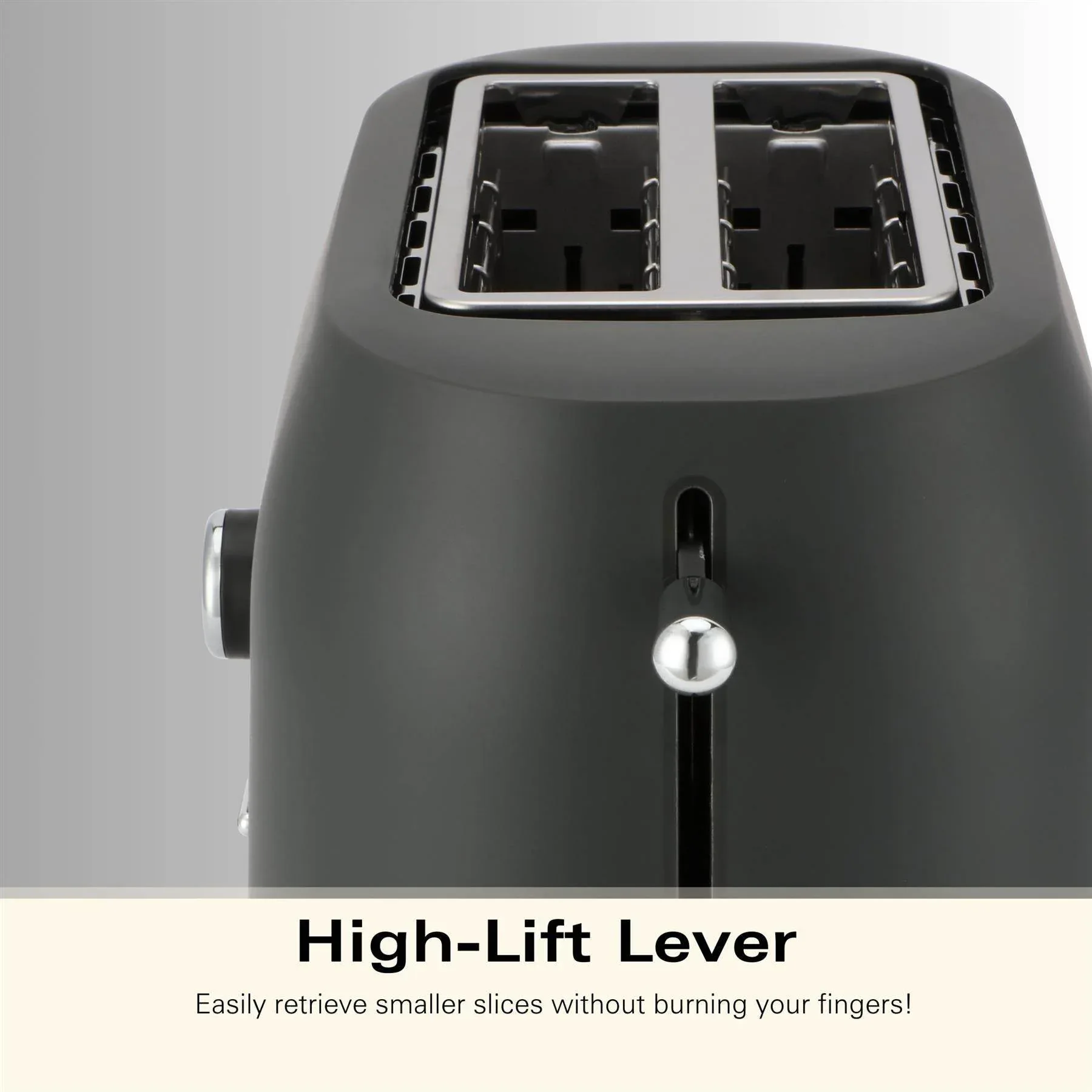 Hamilton Beach Ella 2 Slice Toaster - Matte Charcoal - Image 7