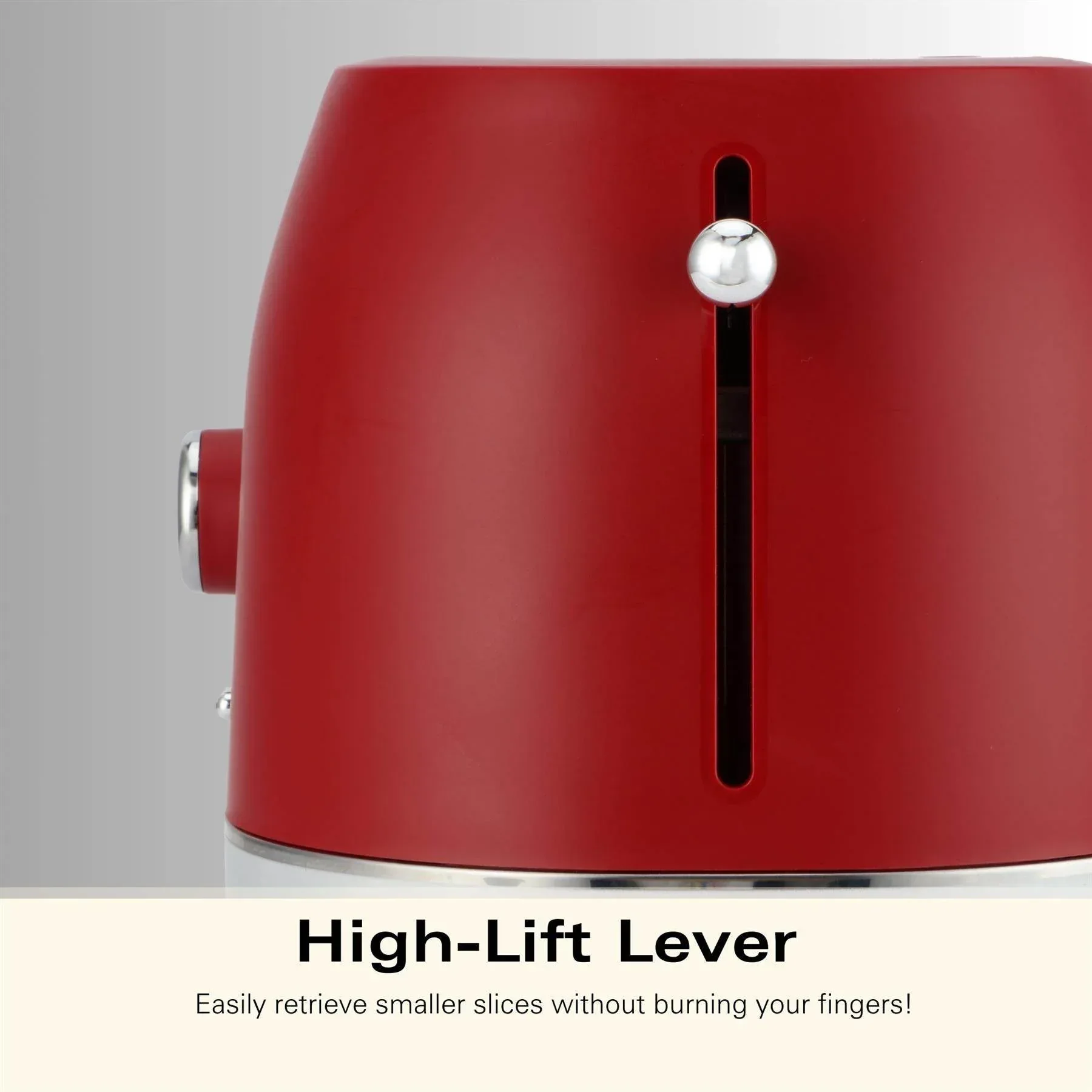 Hamilton Beach Ella 2 Slice Toaster - Matte Red - Image 7