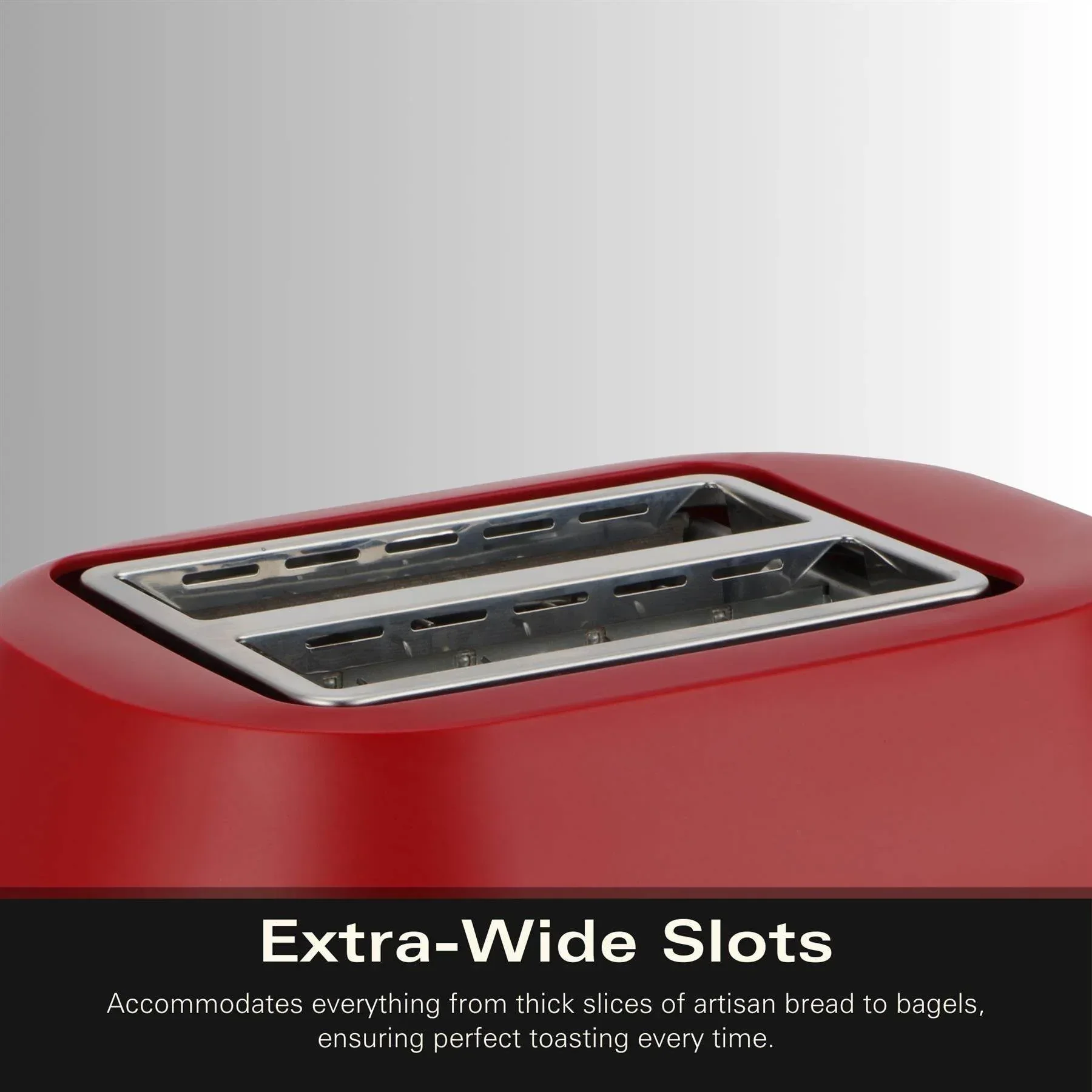 Hamilton Beach Ella 2 Slice Toaster - Matte Red - Image 8