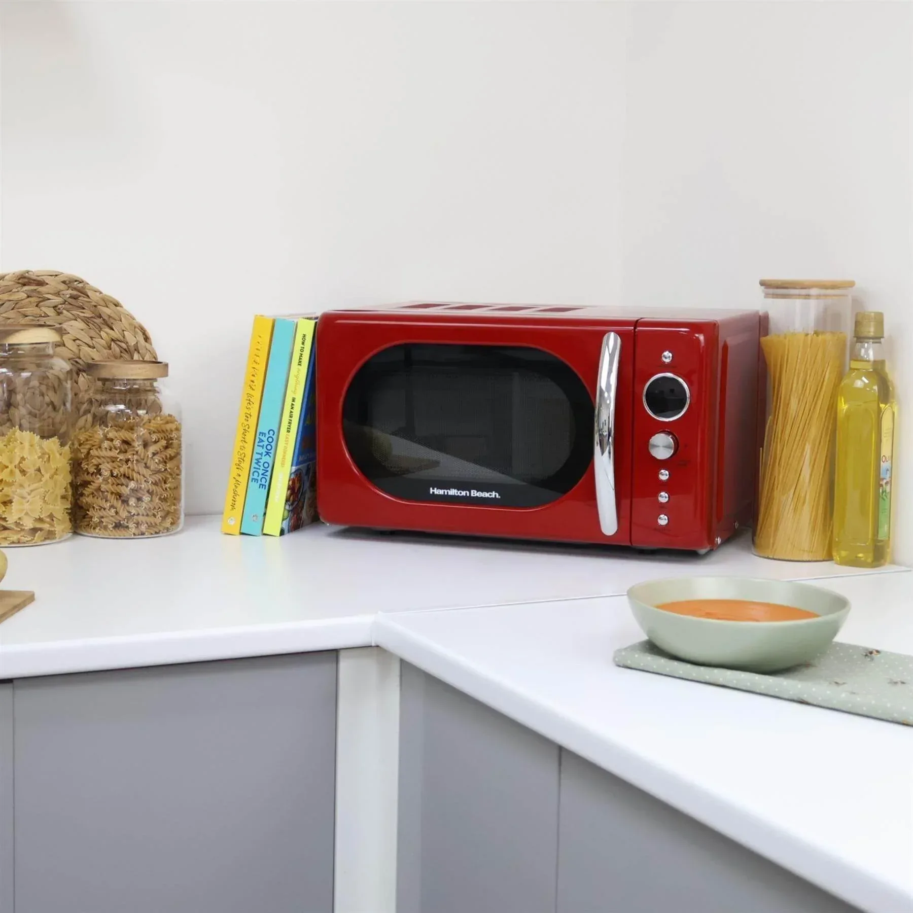 Hamilton Beach Ella Kettle, Toaster & Microwave Set - Red - Image 7