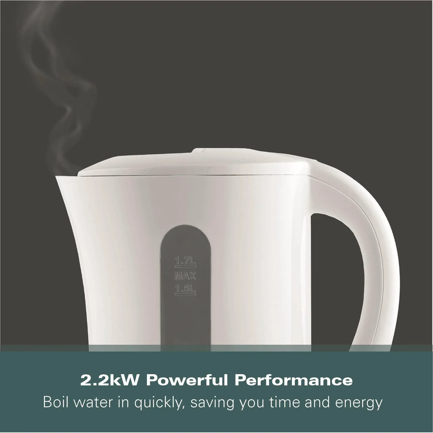 Hamilton Beach Essential 1.7L Plastic Kettle - White - Image 5