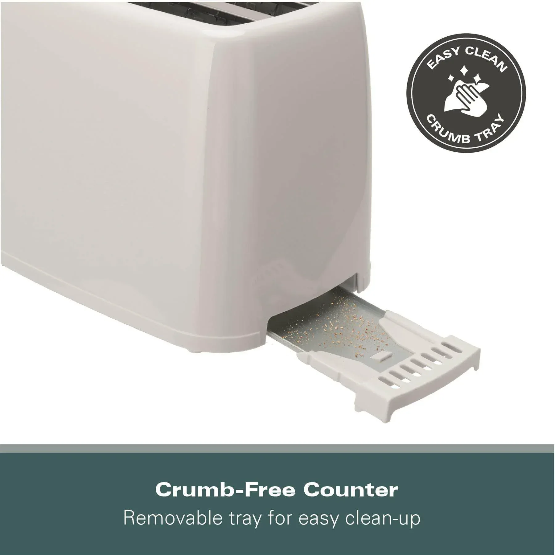Hamilton Beach Essential 2 Slice Plastic Toaster - White - Image 8