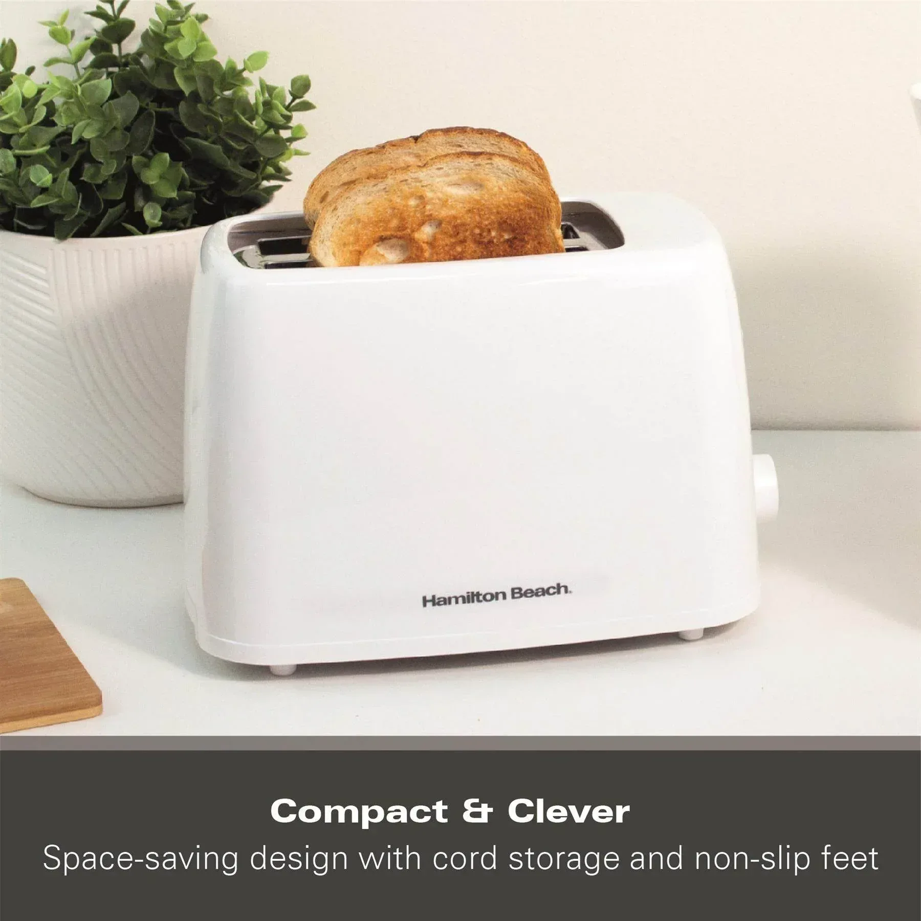 Hamilton Beach Essential 2 Slice Plastic Toaster - White - Image 9