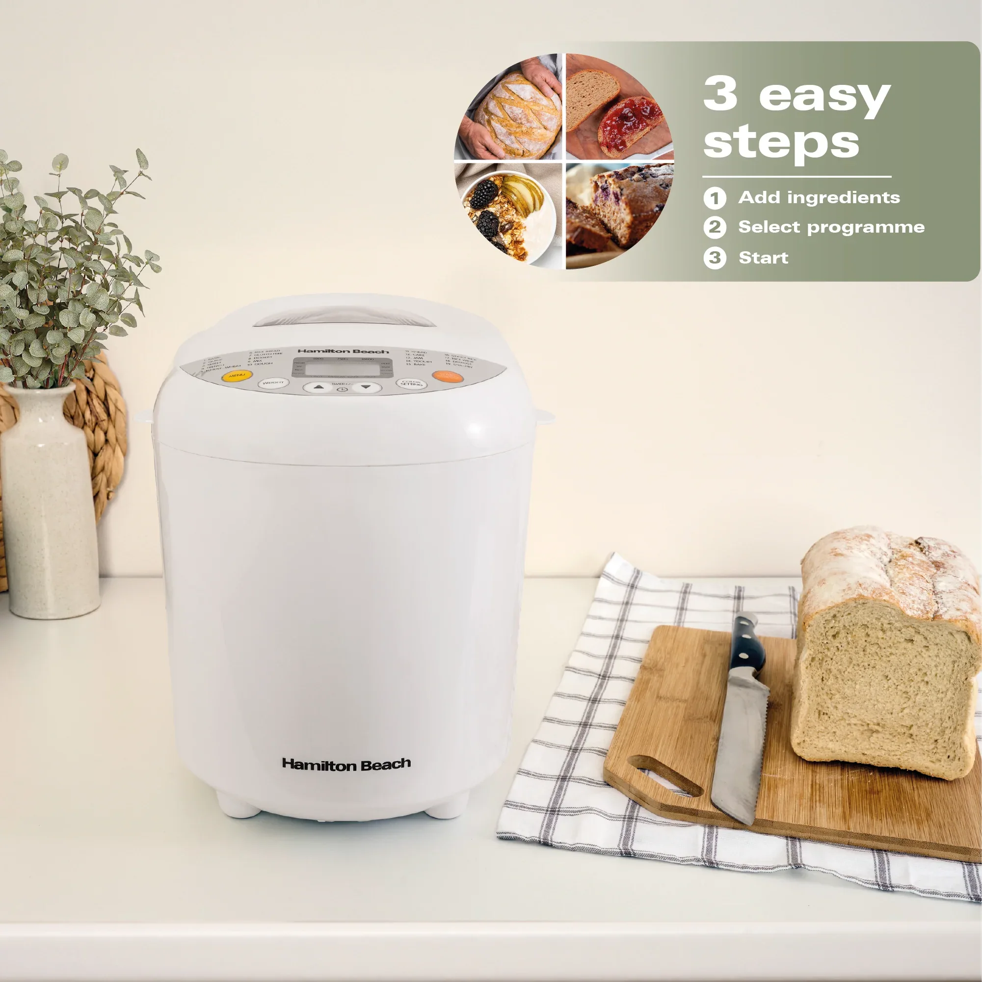 Hamilton Beach Essential QuickBake 19-in-1 Automatic Bread Maker - Image 18