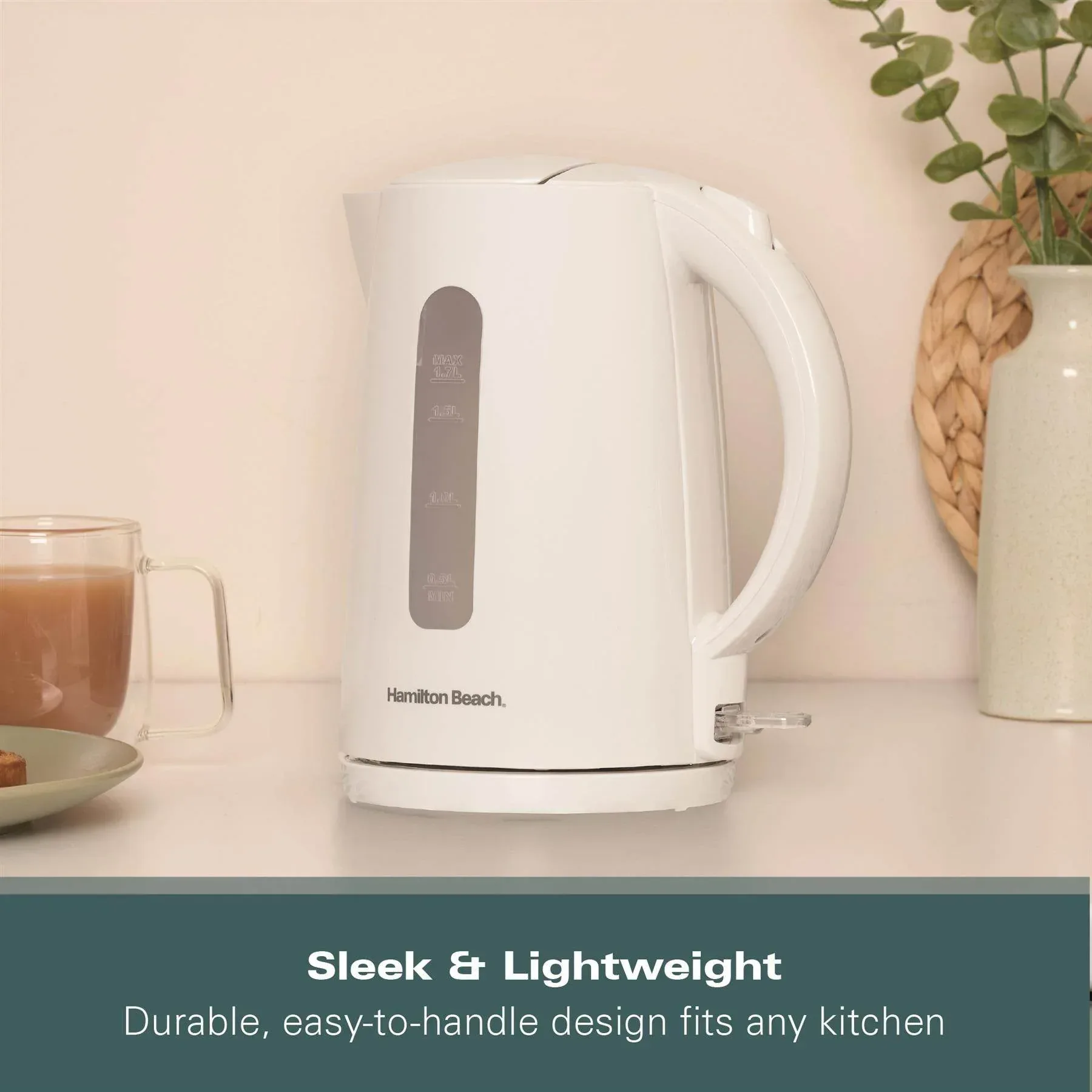 Hamilton Beach Essentials 1.7L Rapid Boil Kettle - White - Image 9