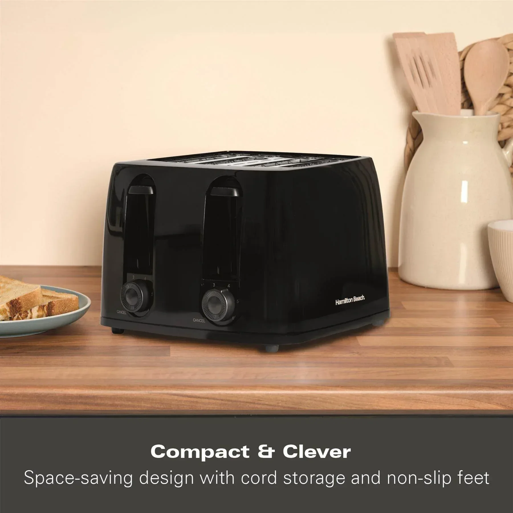 Hamilton Beach Essentials 4 Slice Toaster - Black - Image 10