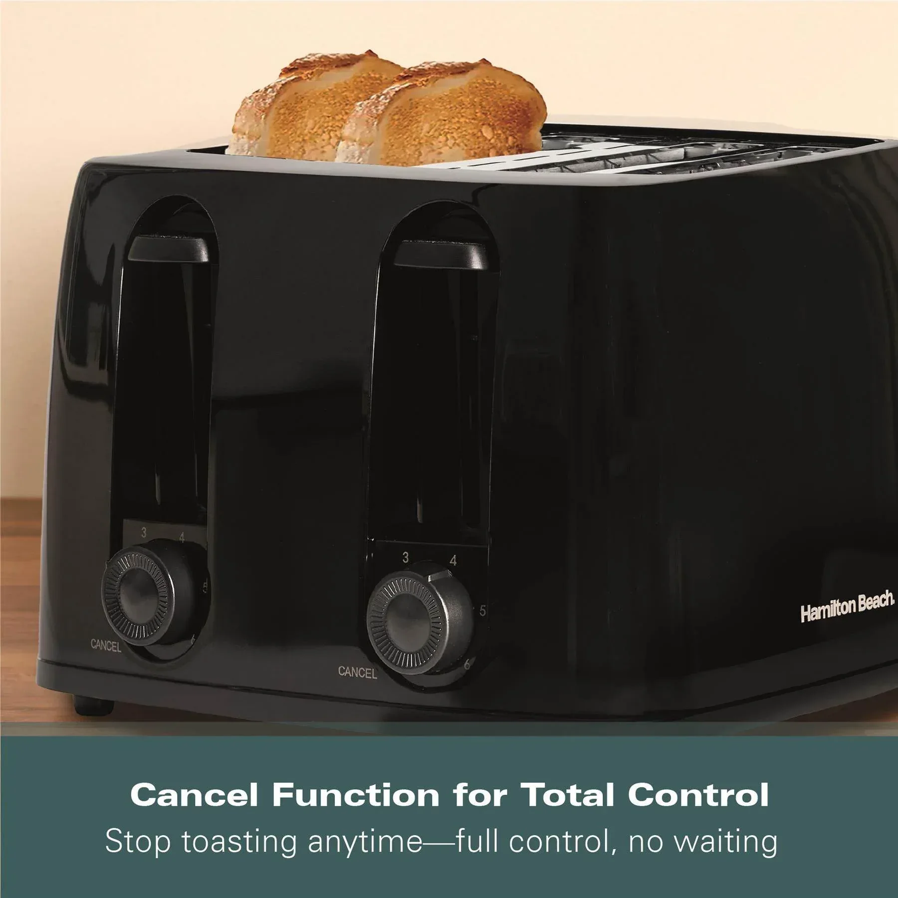 Hamilton Beach Essentials 4 Slice Toaster - Black - Image 11