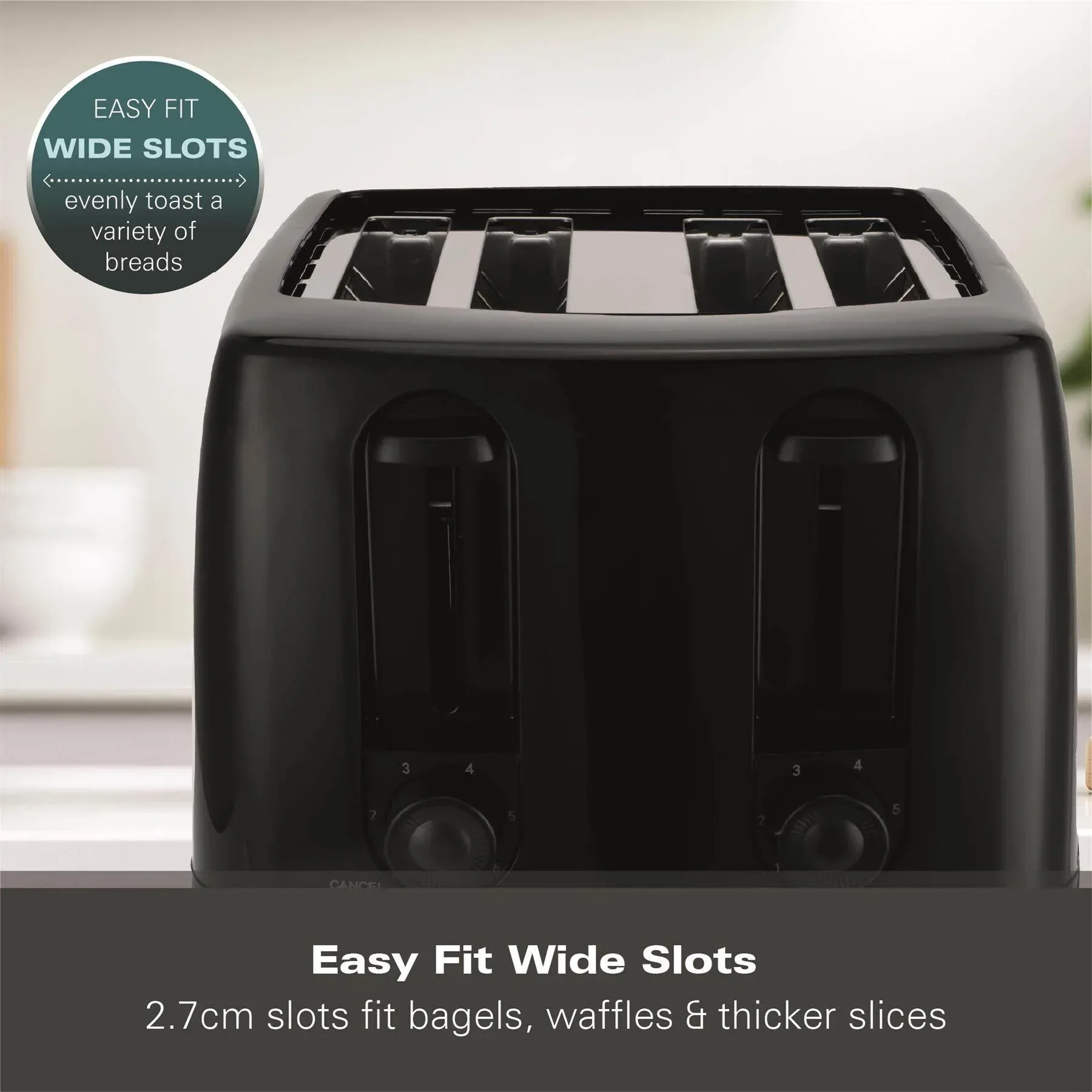 Hamilton Beach Essentials 4 Slice Toaster - Black - Image 8