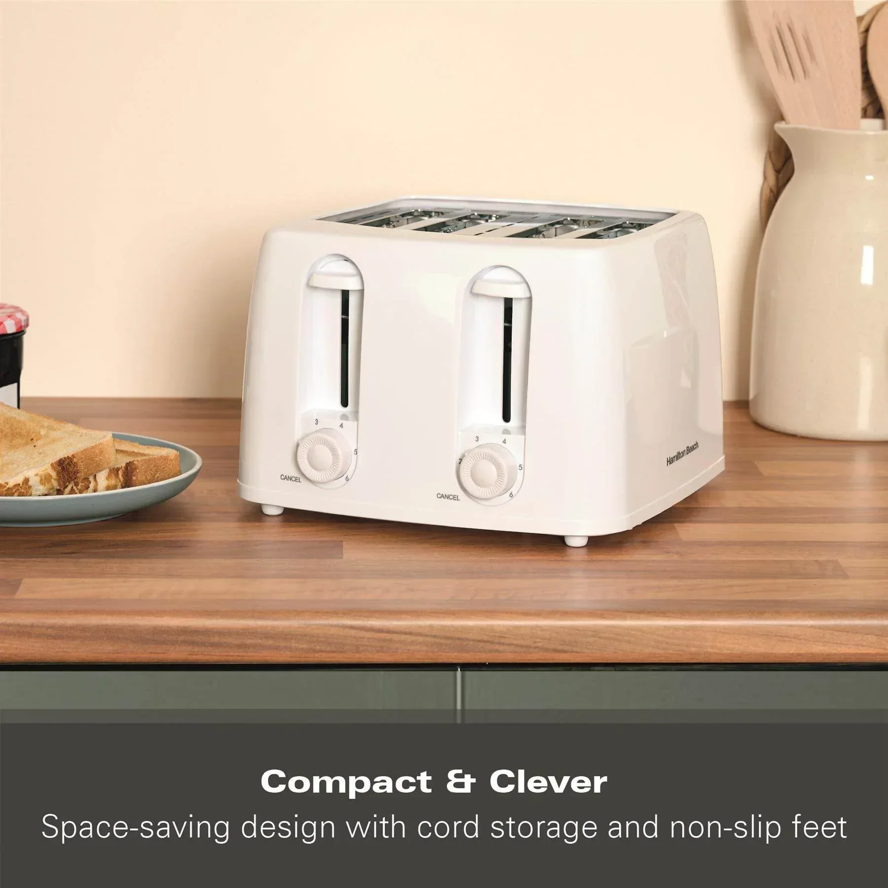 Hamilton Beach Essentials 4 Slice Toaster - White - Image 10