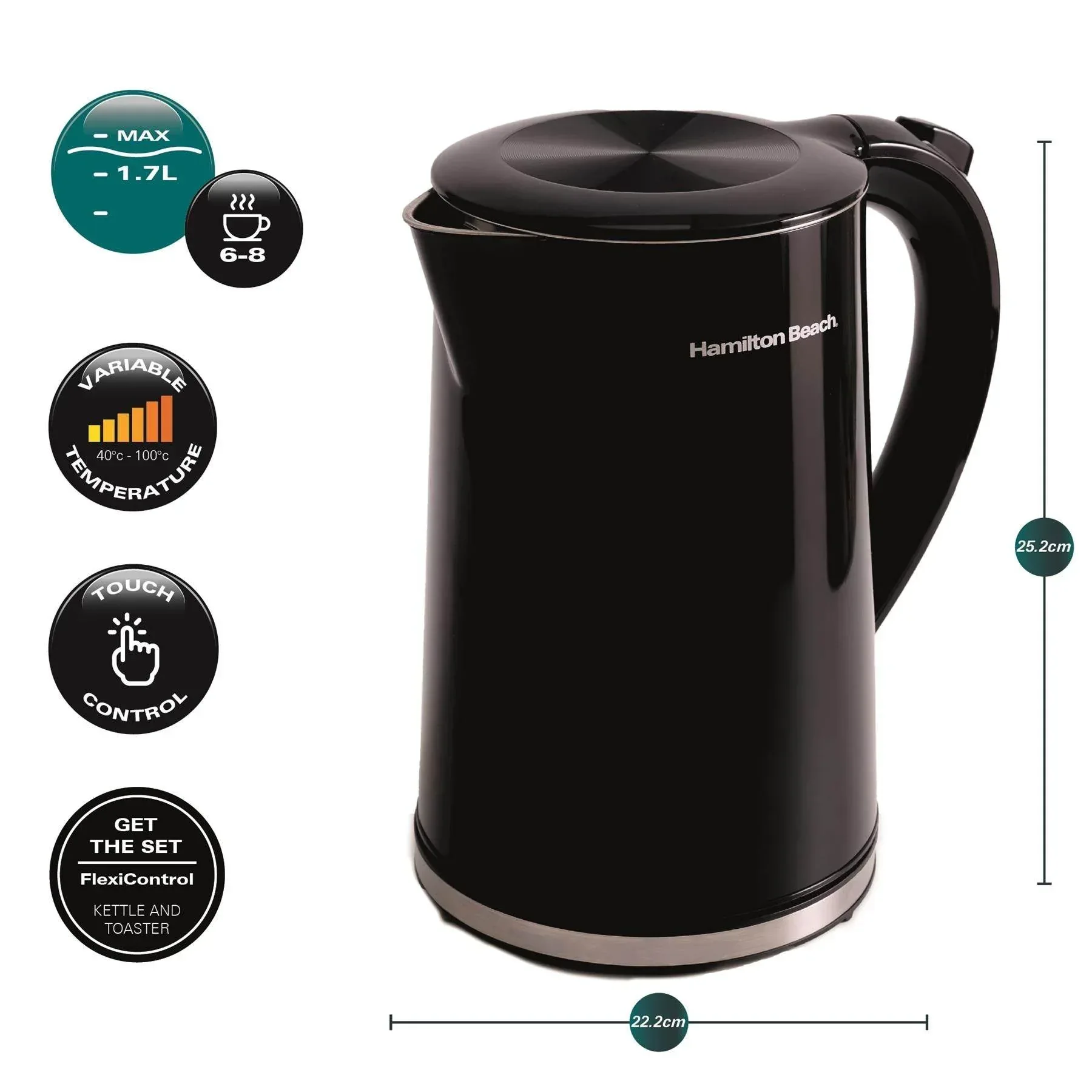 Hamilton Beach FlexiControl 1.7L Digital Control Variable Temperature Kettle - Image 11