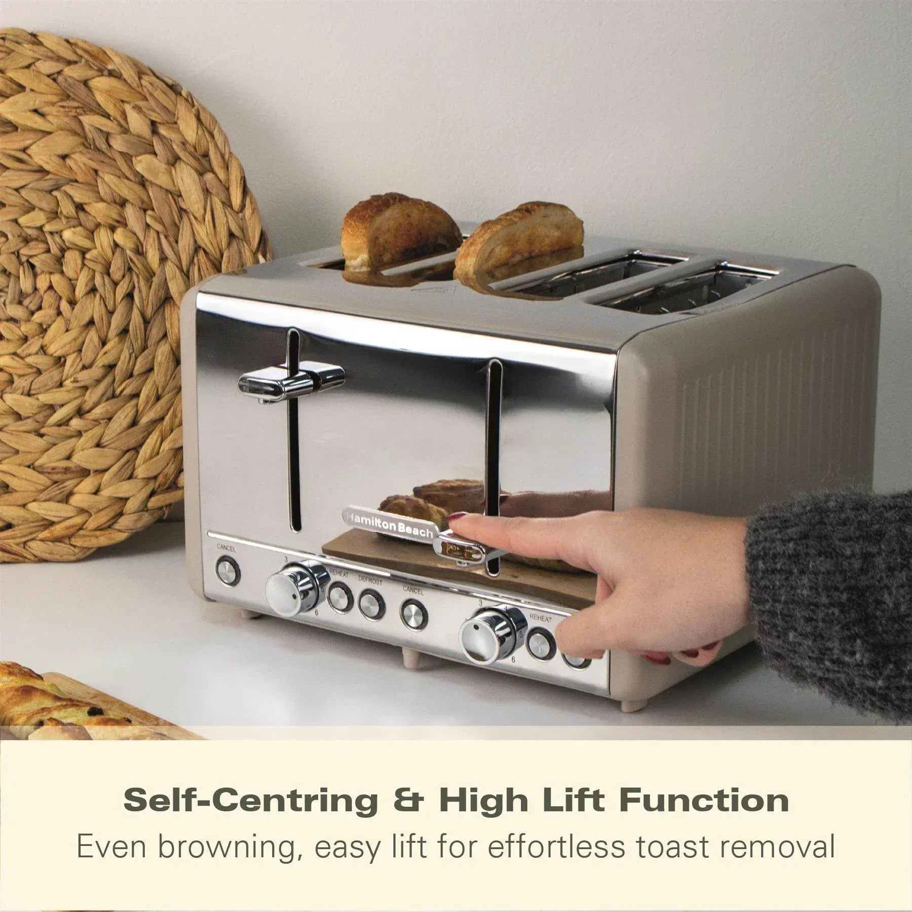 Hamilton Beach Harmony 4 Slice Toaster - Cappuccino - Image 8