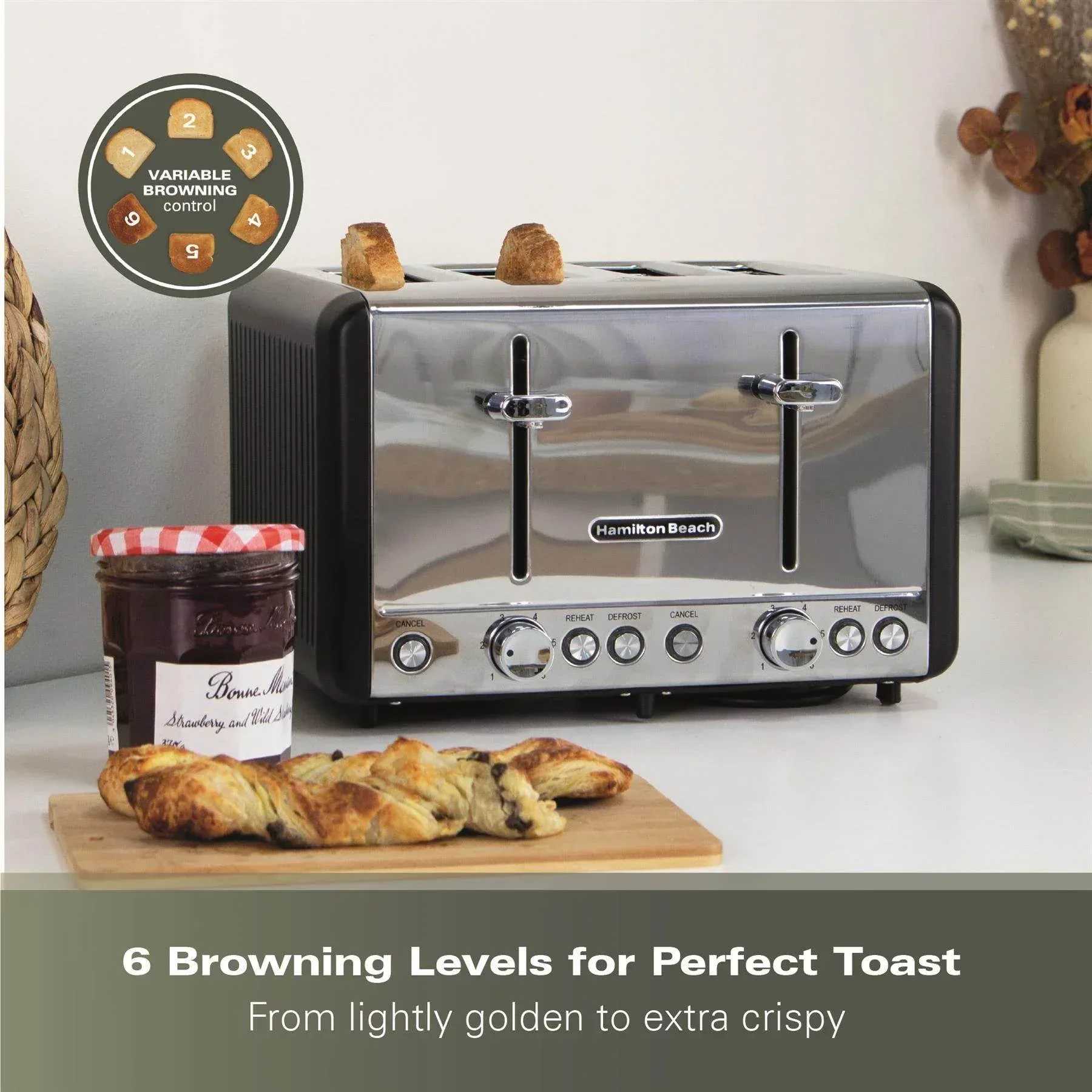 Hamilton Beach Harmony 4 Slice Toaster - Espresso - Image 7