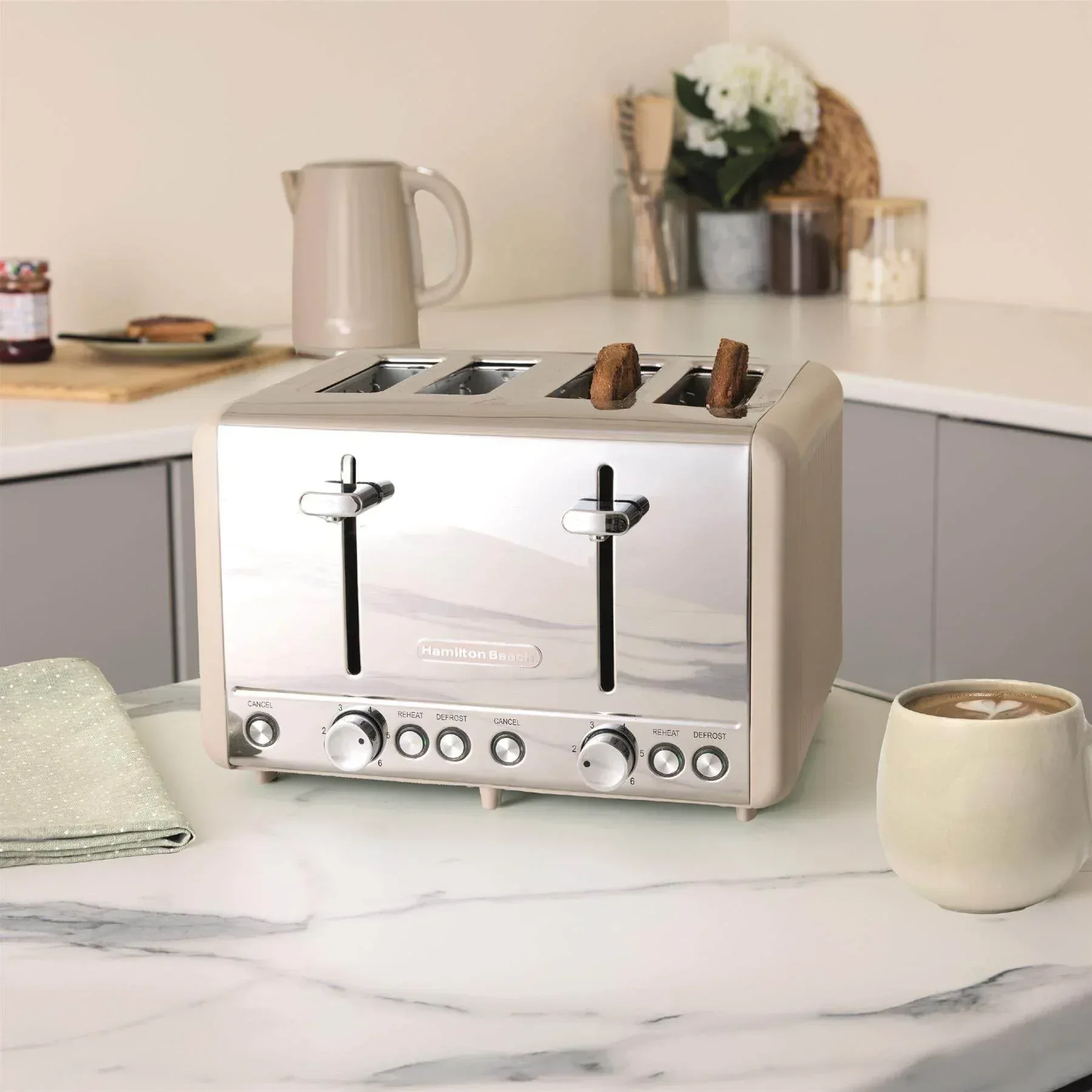 Hamilton Beach Harmony Kettle & Toaster Set - Cappuccino - Image 4
