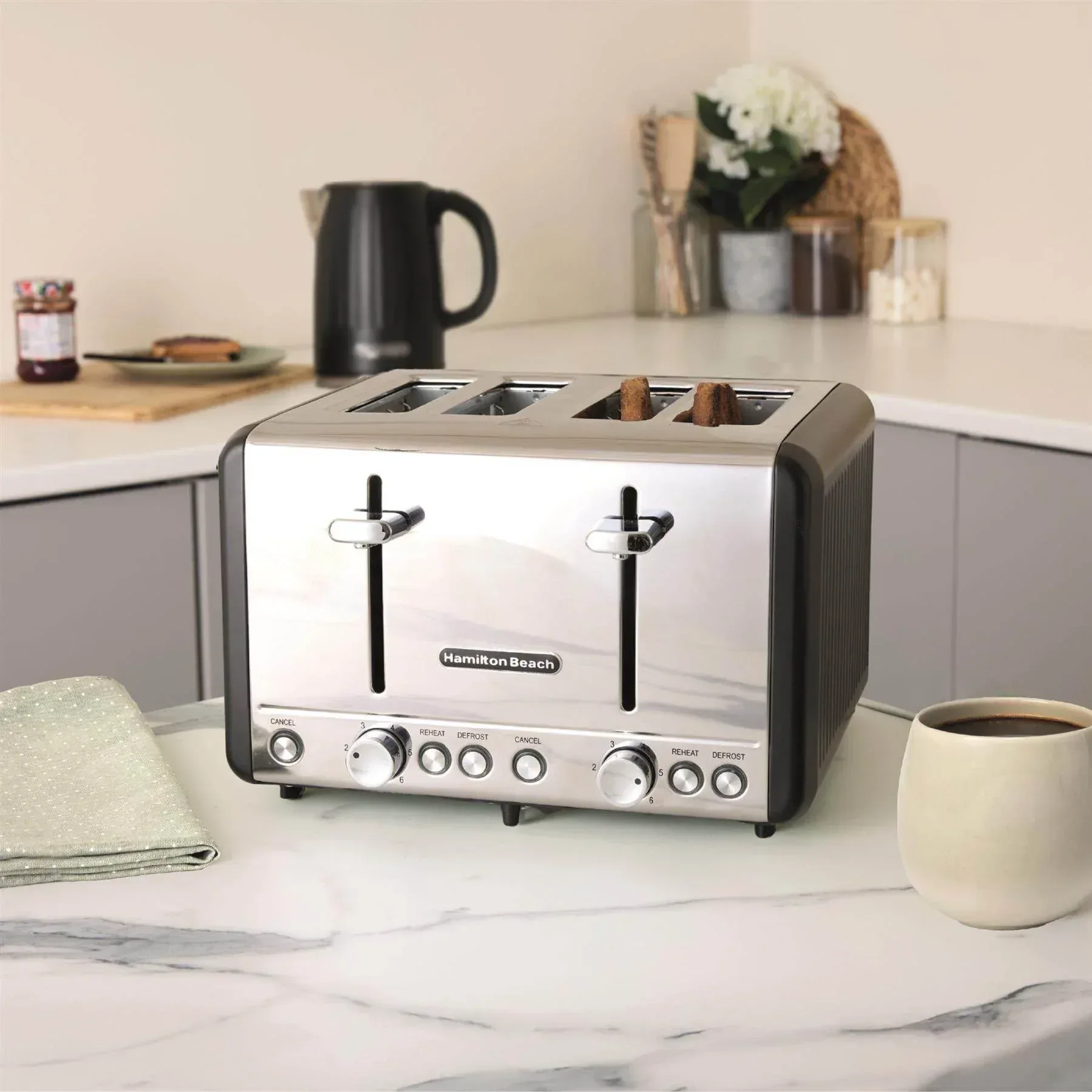 Hamilton Beach Harmony Kettle & Toaster Set - Espresso - Image 4