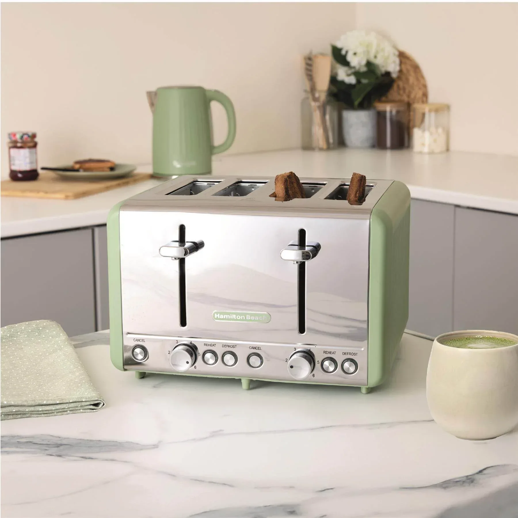 Hamilton Beach Harmony Kettle & Toaster Set - Matcha - Image 4