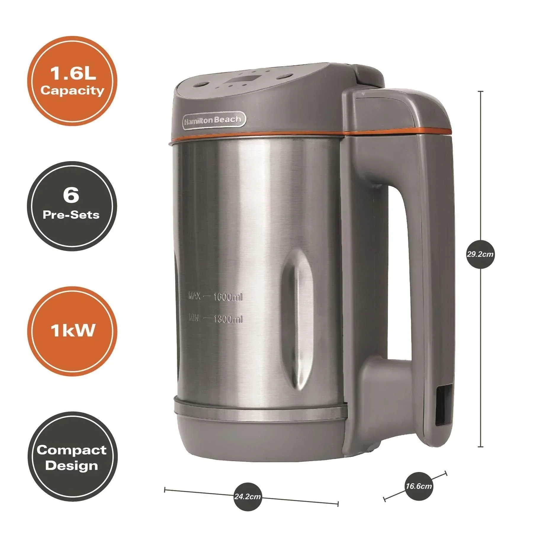 Hamilton Beach Intelligent Pro Soup Maker Plus - Grey - Image 3
