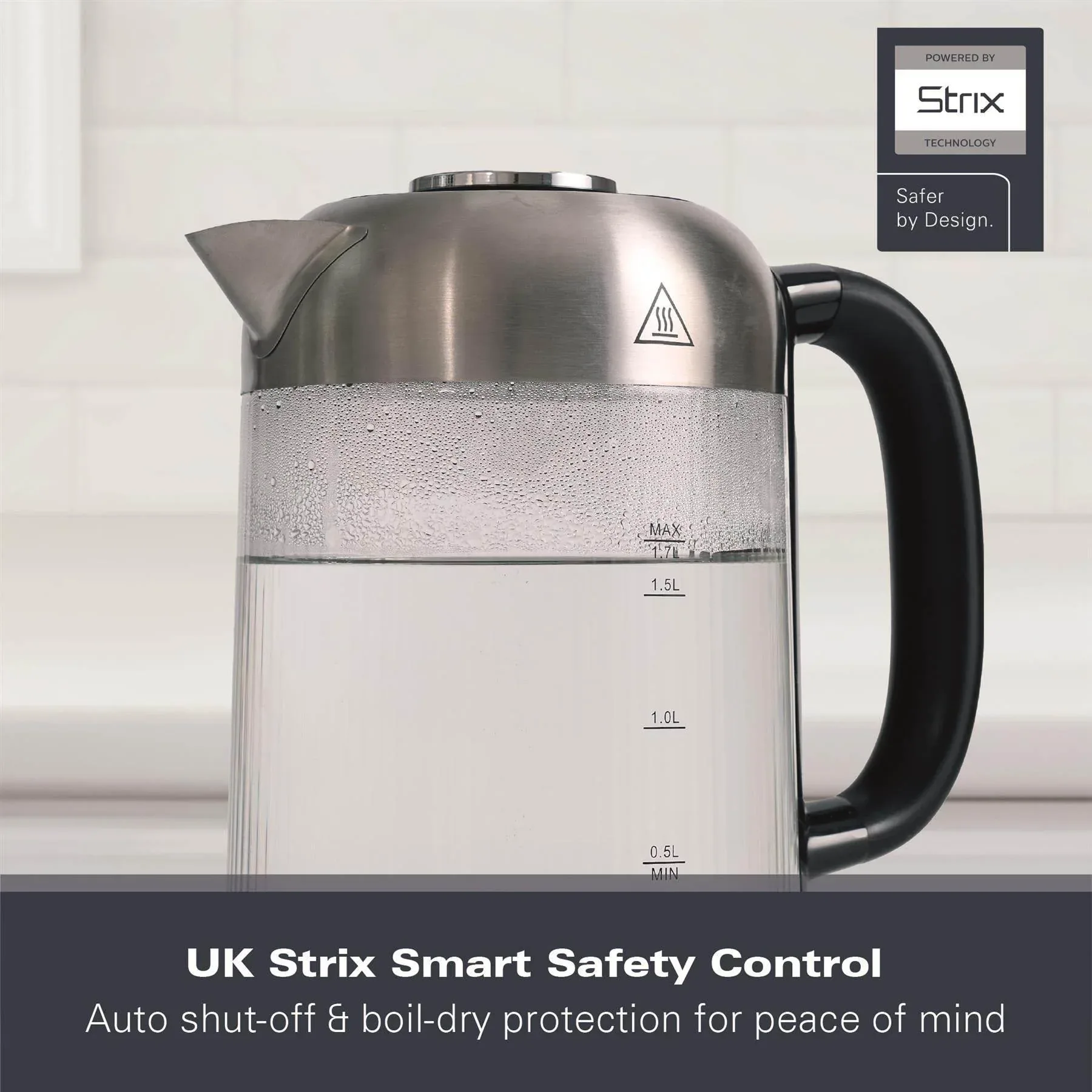 Hamilton Beach Liberty 1.7L Ribbed Glass Kettle - Image 8