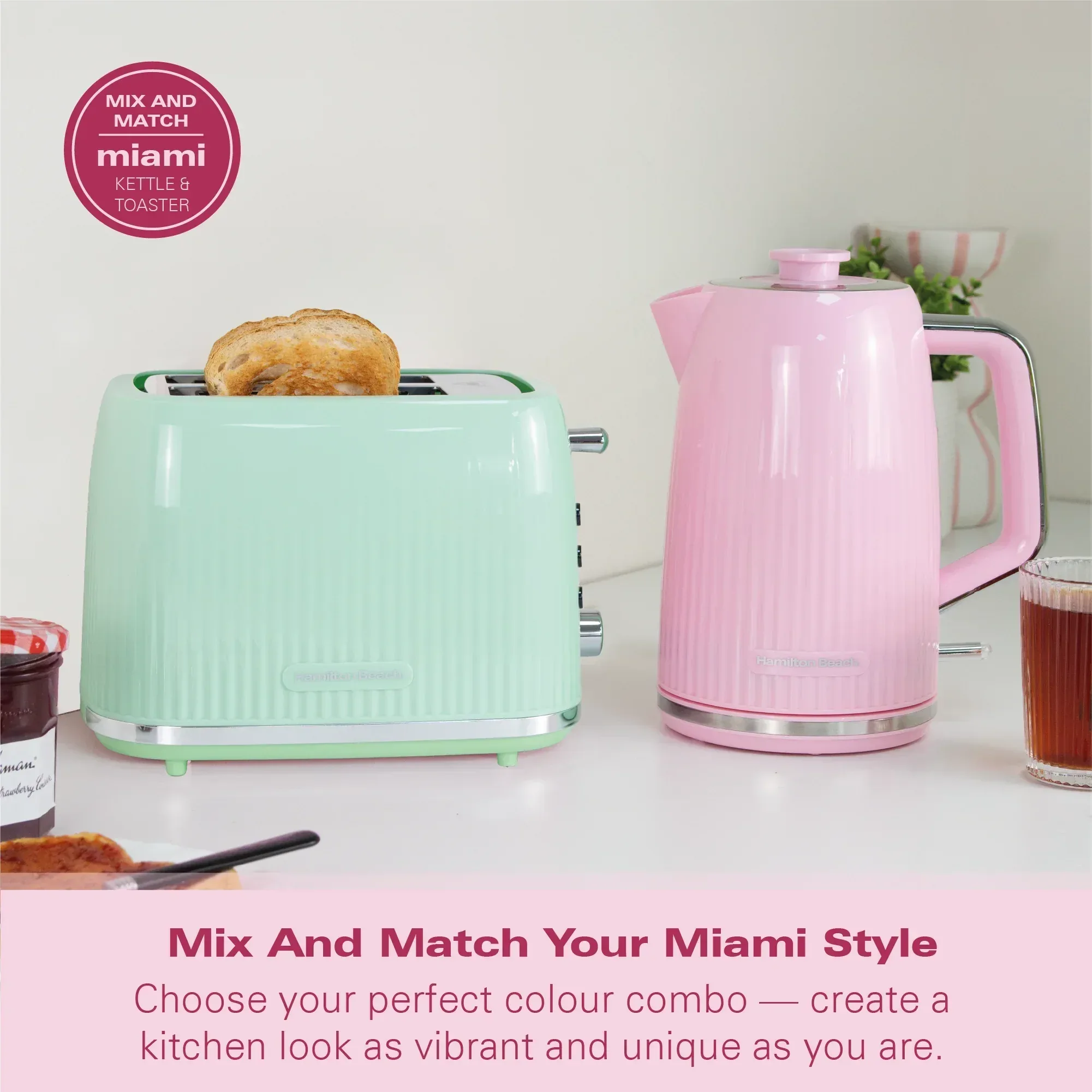 Hamilton Beach Miami 1.7L Kettle Flamingo Pink - Image 11