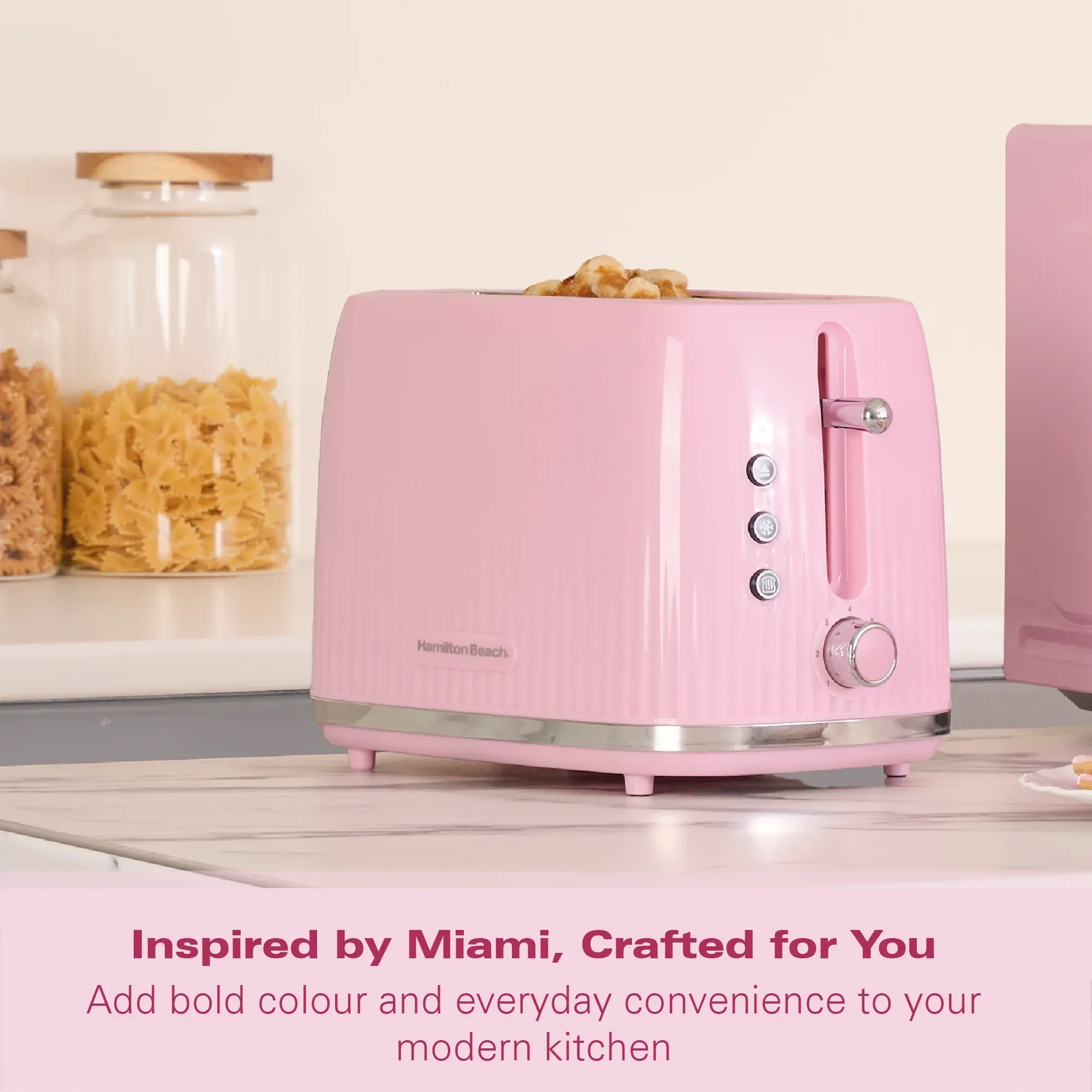 Hamilton Beach Miami 2 Slice Toaster Flamingo Pink - Image 5