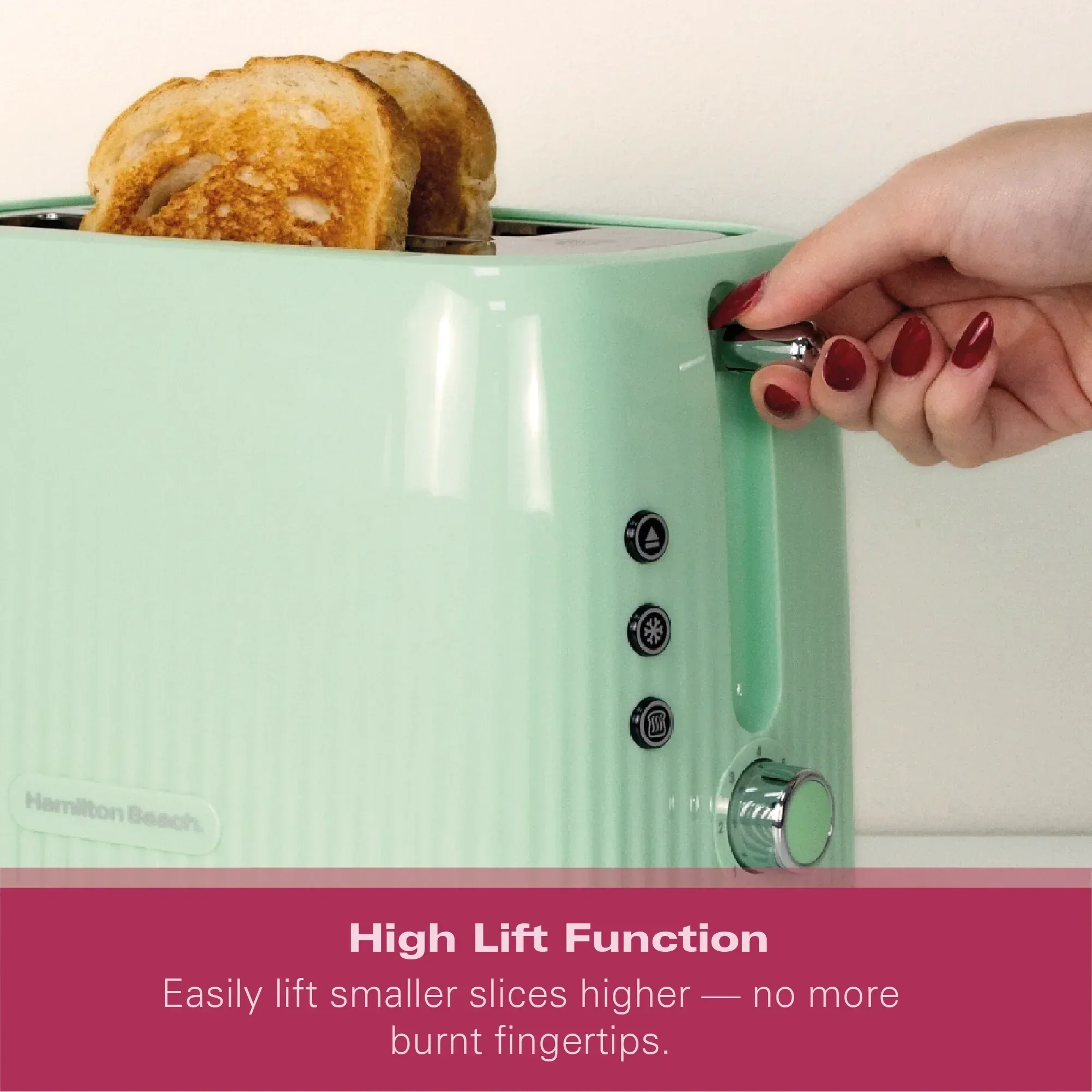 Hamilton Beach Miami 2 Slice Toaster Mojito Mint - Image 8