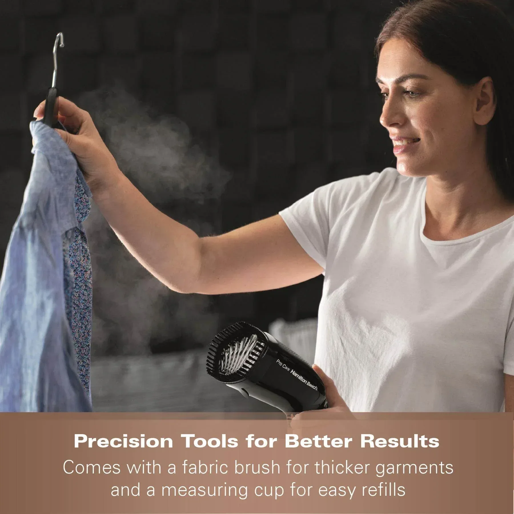 Hamilton Beach ProCare Handheld Garment Steamer - Black & Bronze - Image 10