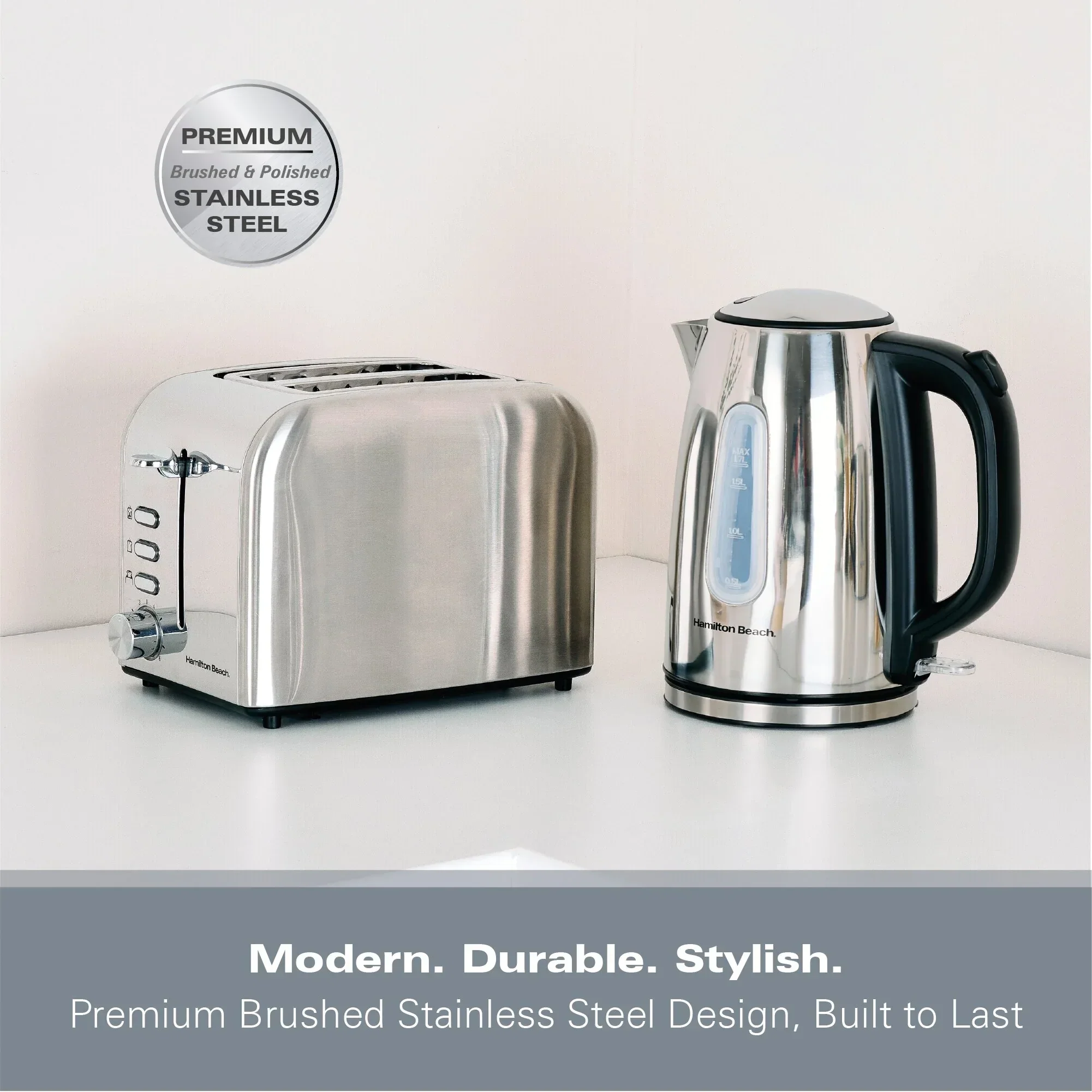 Hamilton Beach Rise Stainless Steel 1.7L Kettle - Polished - Image 7