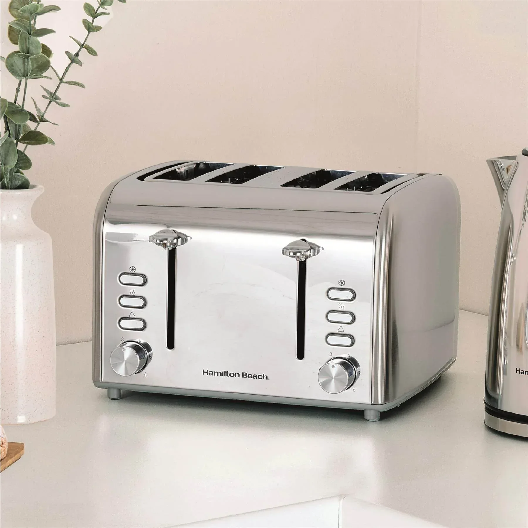 Hamilton Beach Rise Kettle, Toaster & Microwave Set - Brushed - Image 3