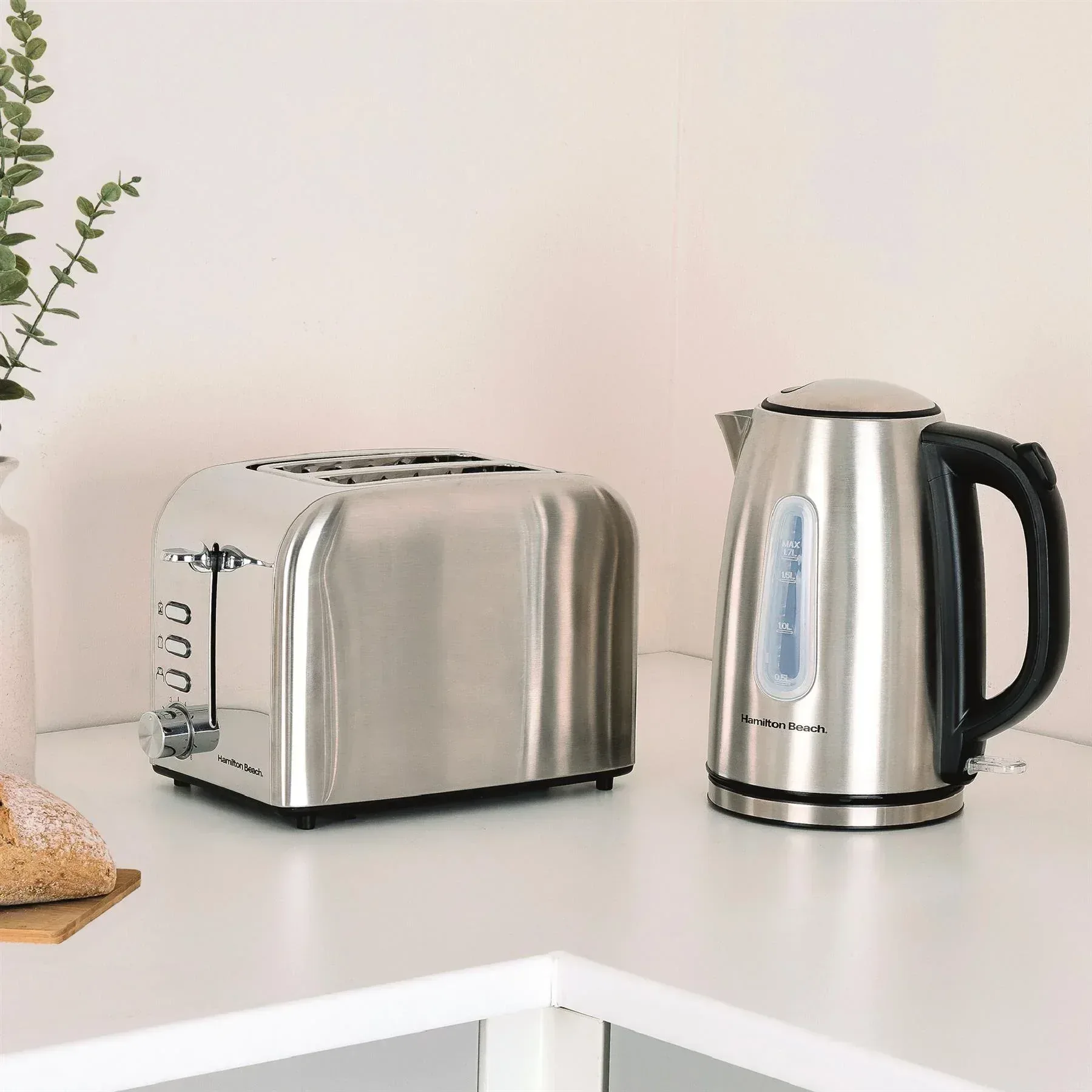 Hamilton Beach Rise Kettle, Toaster, Sandwich Toaster & 1.8L Slow Cooker Set - Silver - Image 4