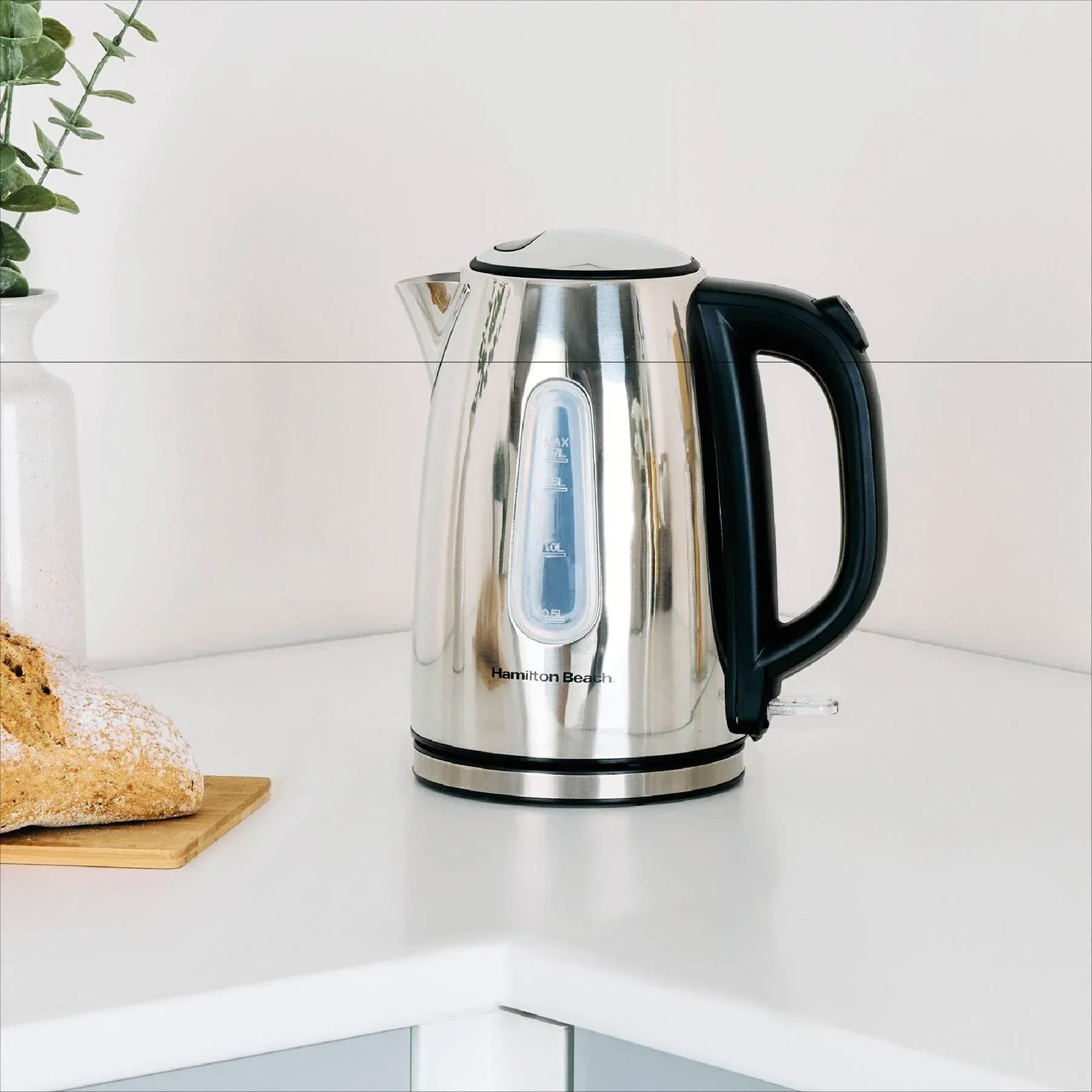 Hamilton Beach Rise Kettle, Toaster & Microwave Set - Polished - Image 4